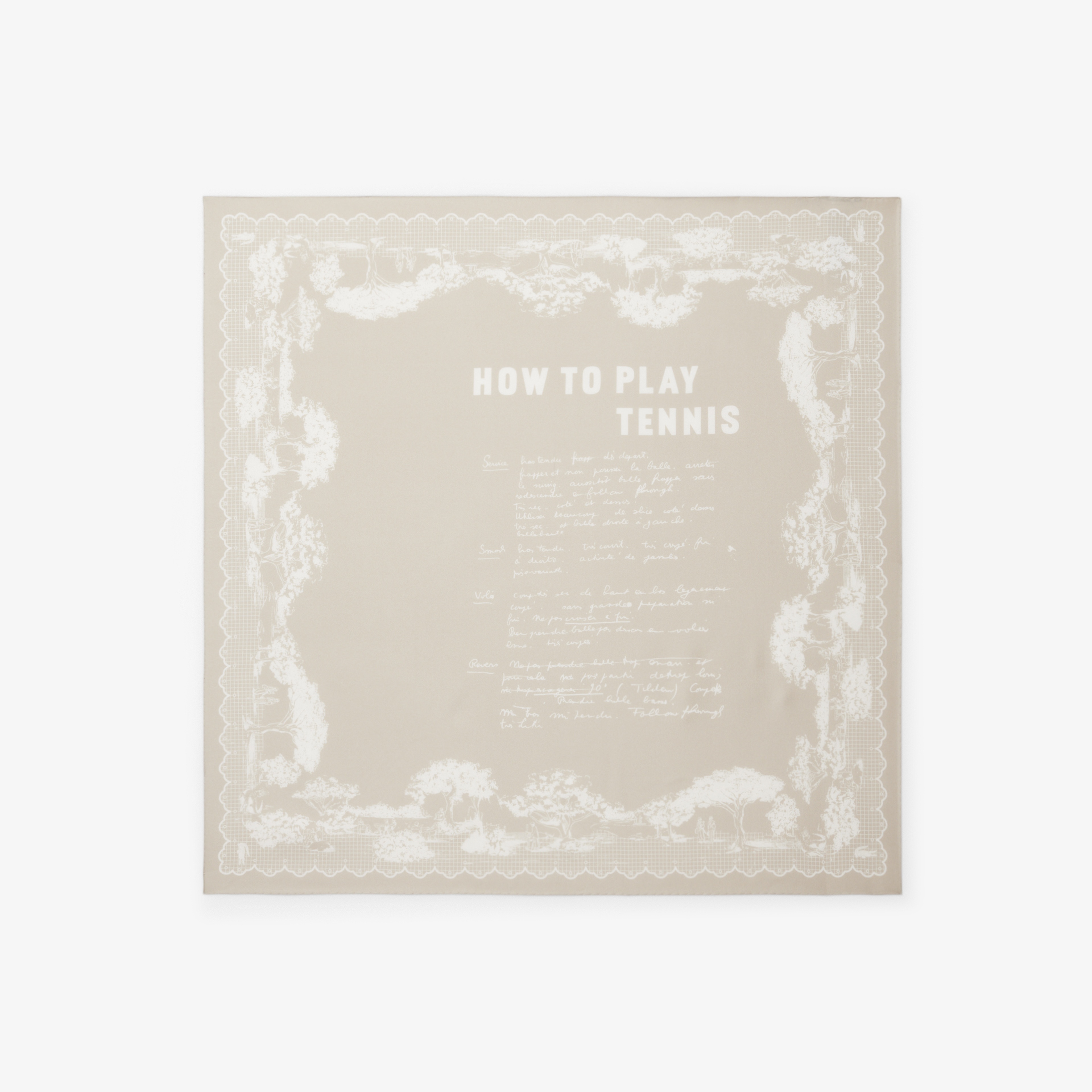 SS26 RUNWAY Kadın Baskılı Bej Fular