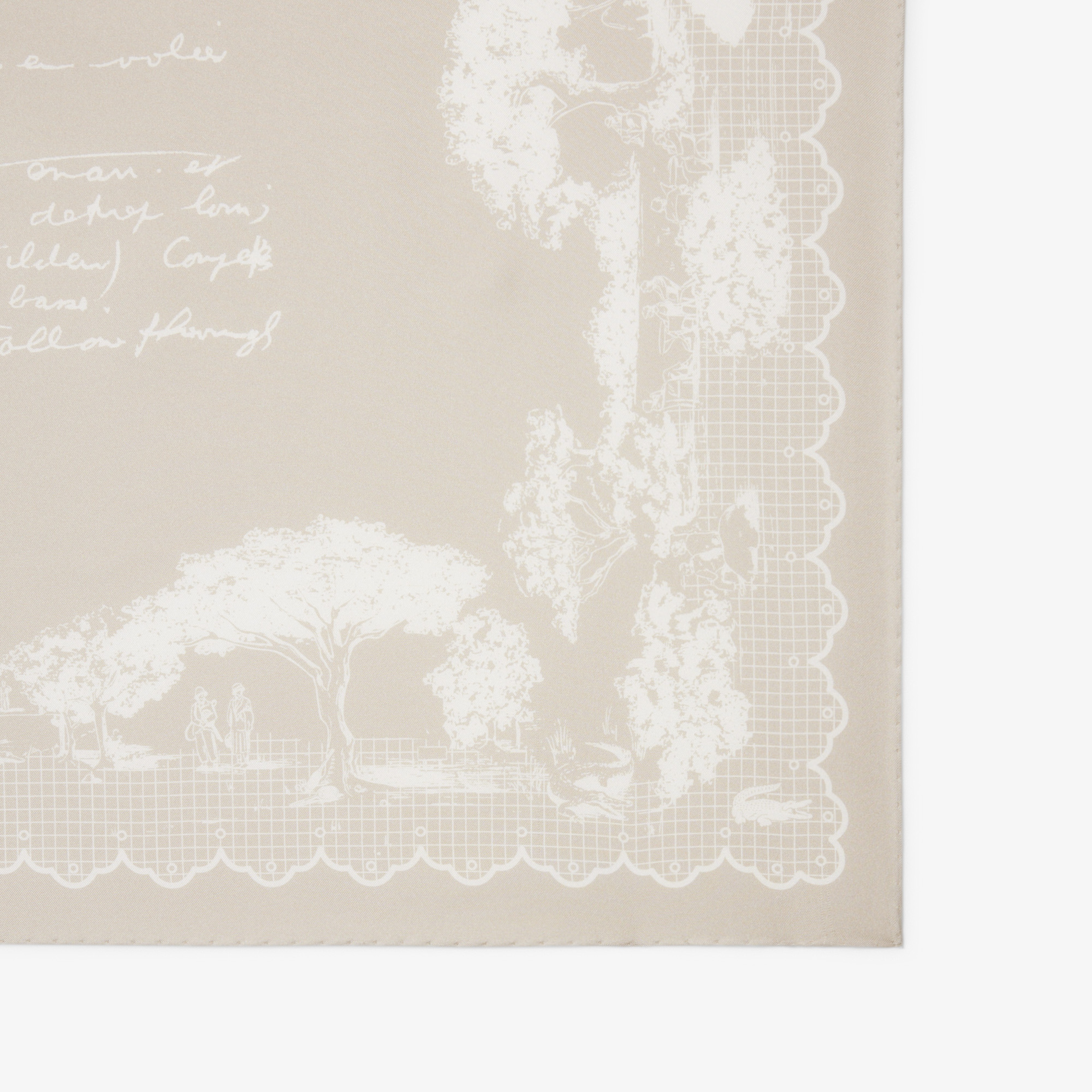 SS26 RUNWAY Kadın Baskılı Bej Fular