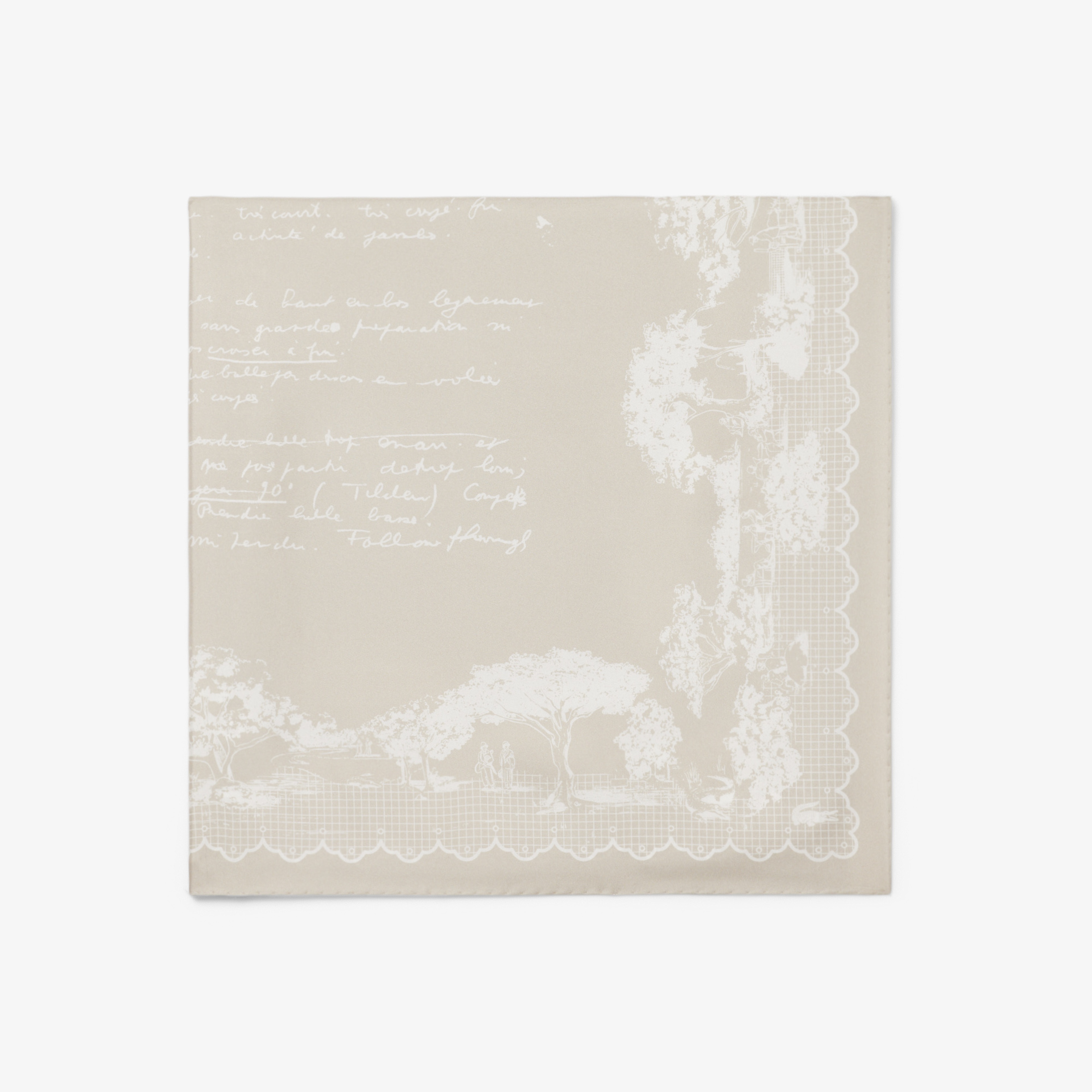 SS26 RUNWAY Kadın Baskılı Bej Fular