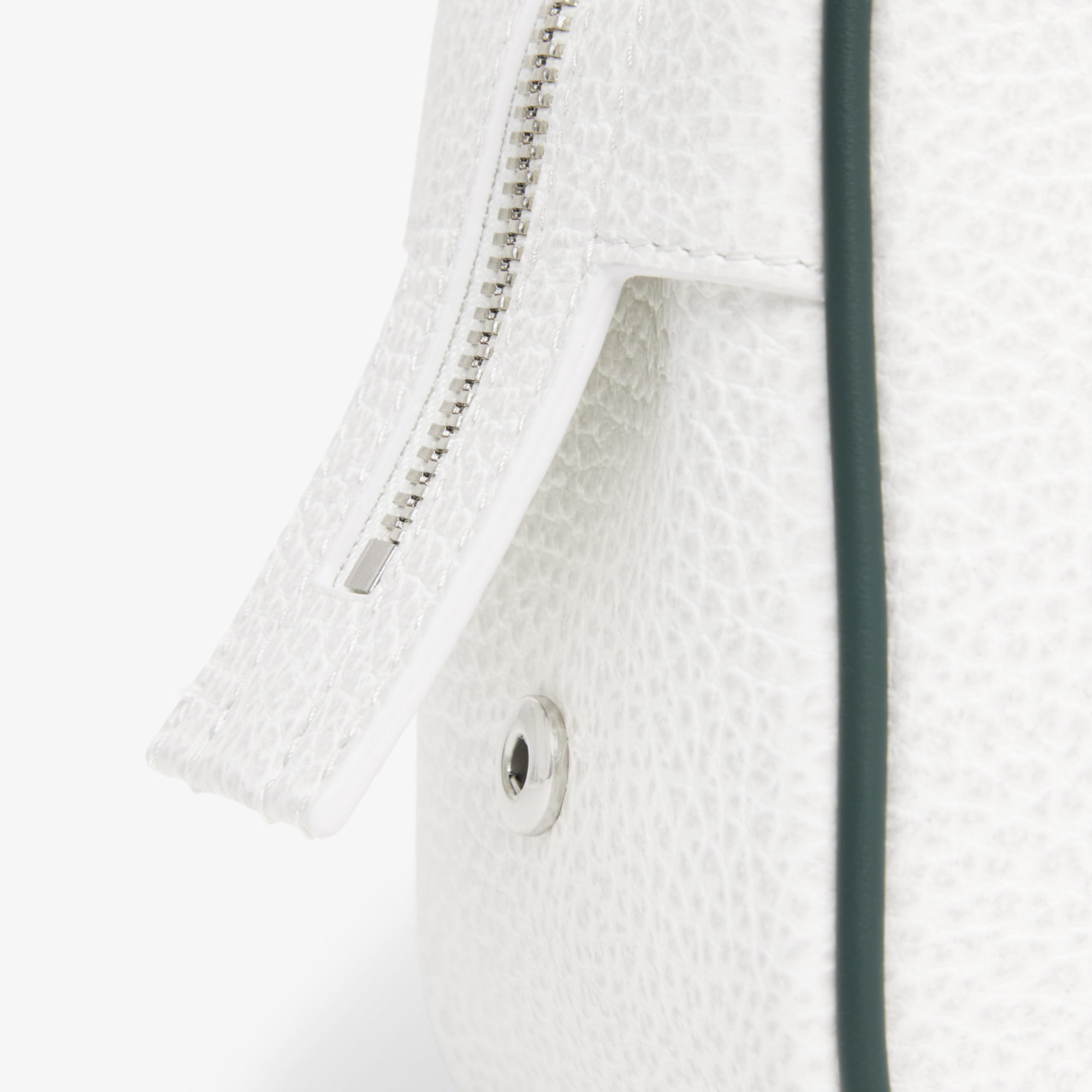 SS26 RUNWAY Unisex Deri Beyaz Seyahat Çantası