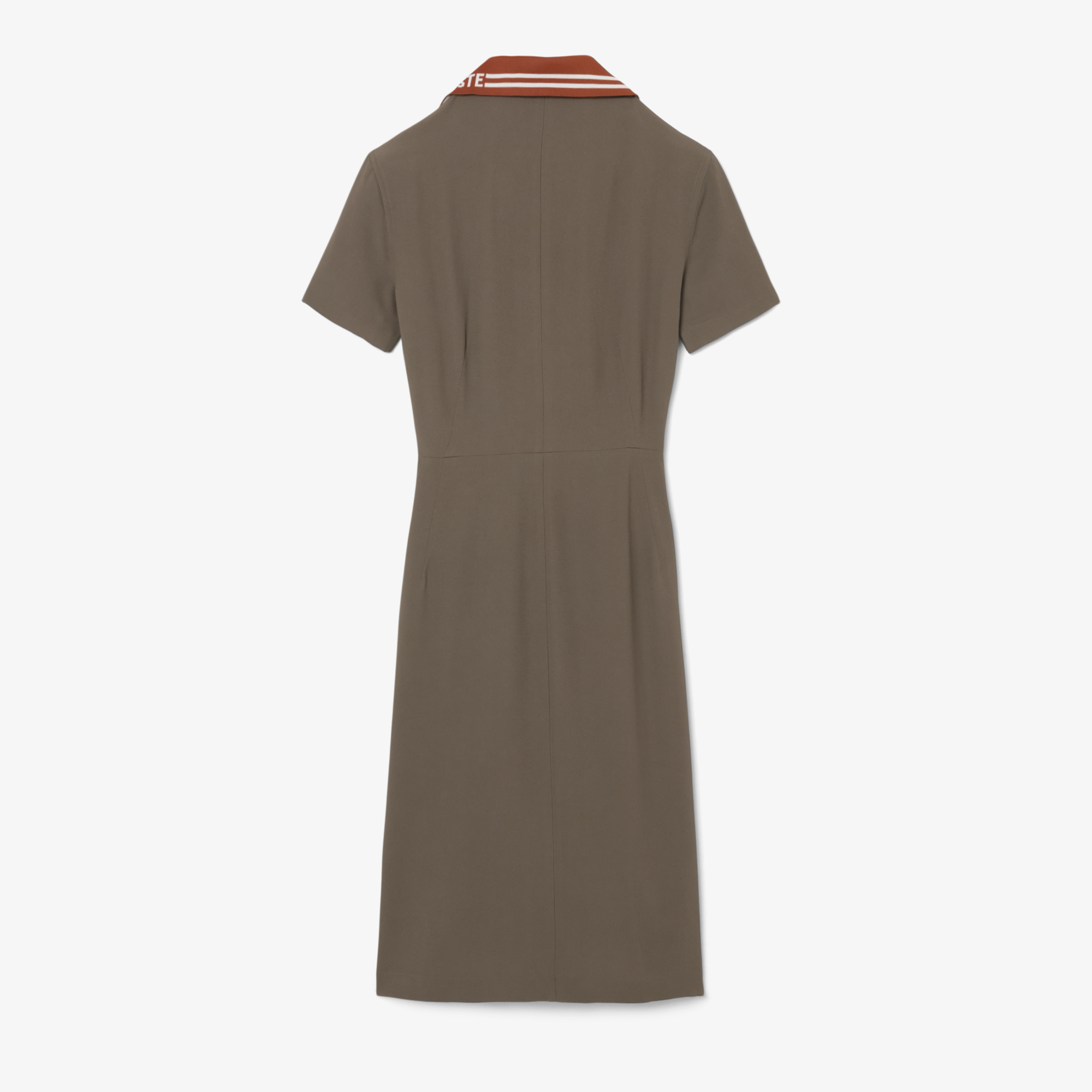 Lacoste SS26 RUNWAY Kadın Regular Fit Kısa Kollu Polo Yaka Kahverengi Elbise görsel 6