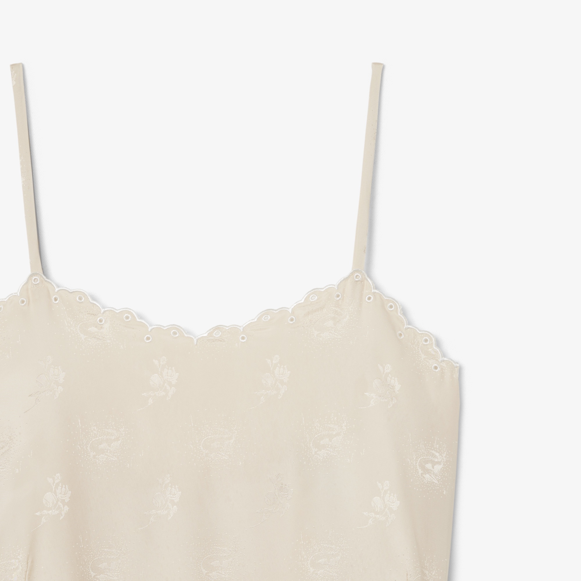 SS26 RUNWAY Kadın Regular Fit Kolsuz Desenli Bej Elbise