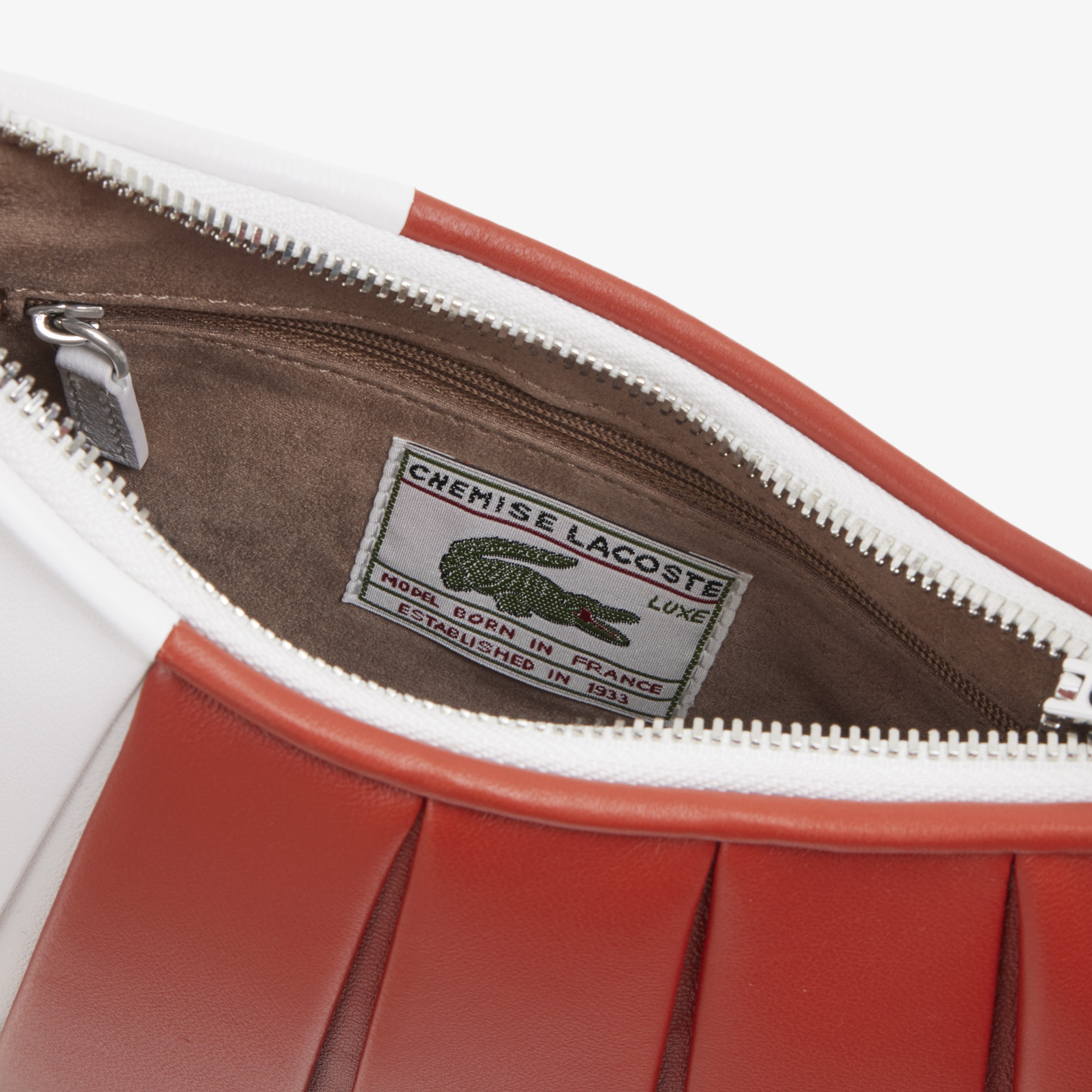 SS26 RUNWAY Small Lenglen Kadın Renk Bloklu Turuncu Omuz Çantası