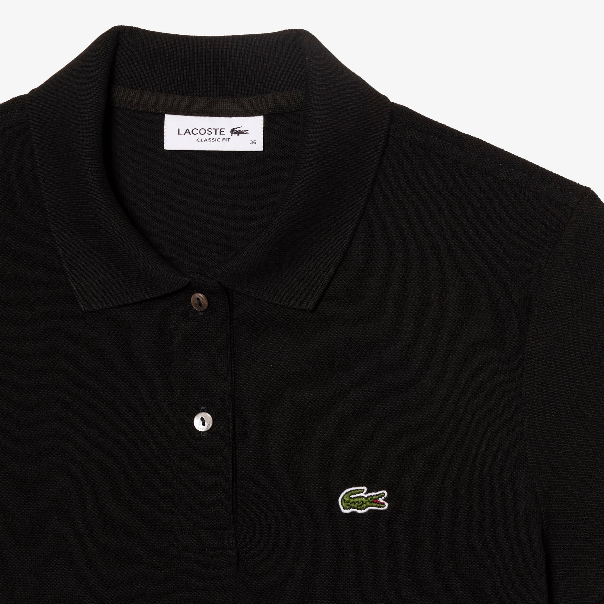 Lacoste Kadın Regular Fit Siyah Polo görsel 5
