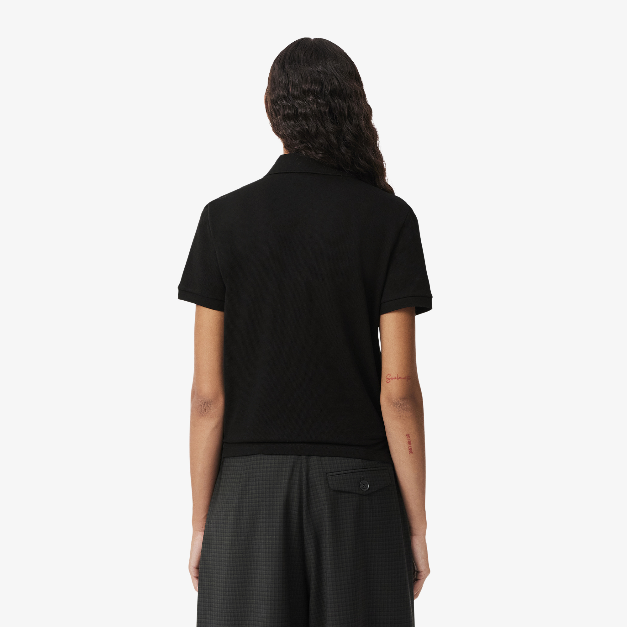 Lacoste Kadın Regular Fit Siyah Polo görsel 2