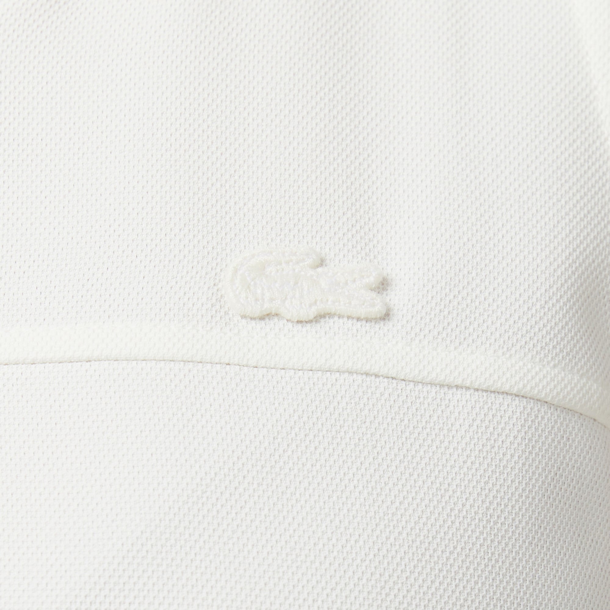 Lacoste Kadın Flare Fit Kolsuz Bisiklet Yaka Krem Elbise görsel 7
