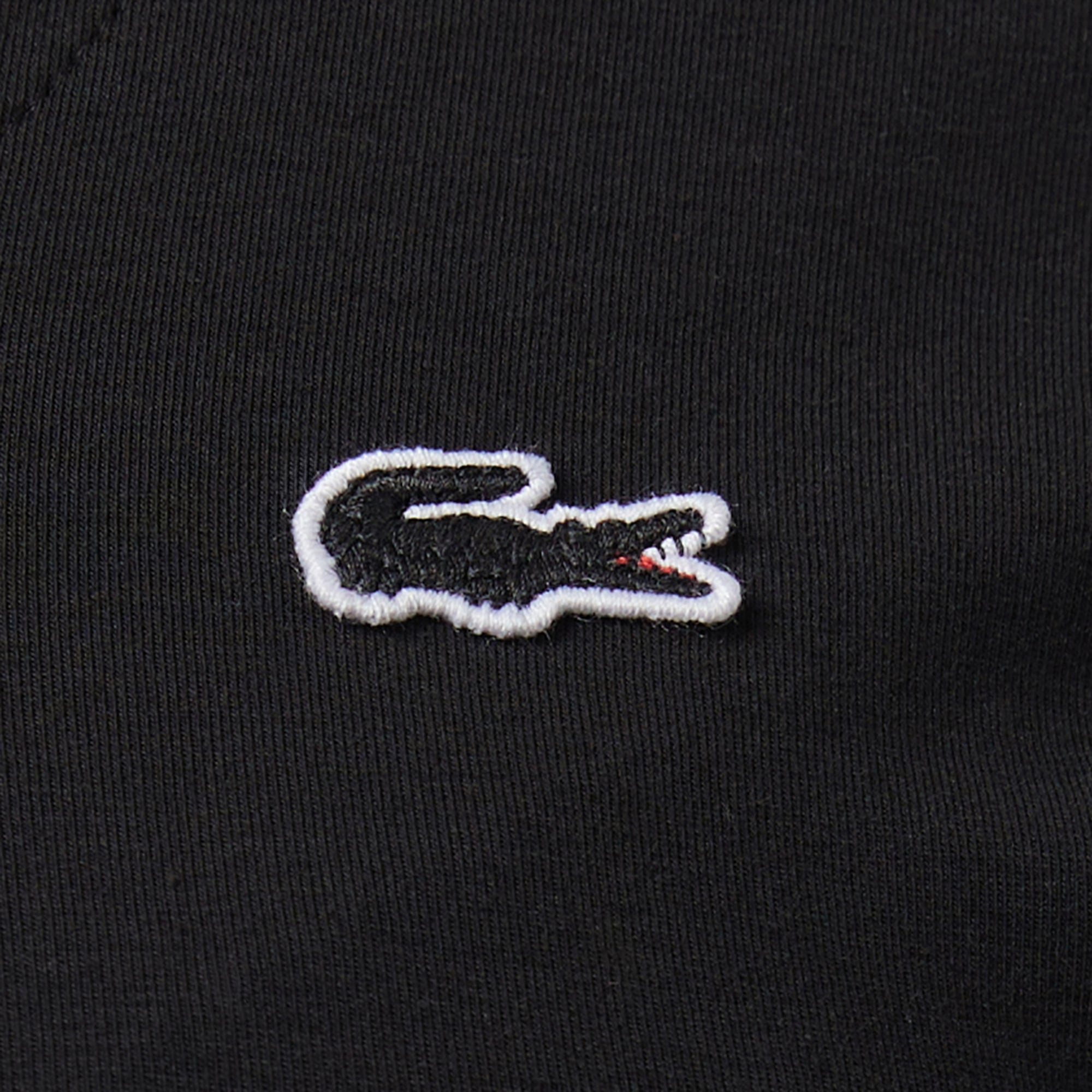 Lacoste Kadın Slim Fit V Yaka Siyah T-Shirt görsel 7