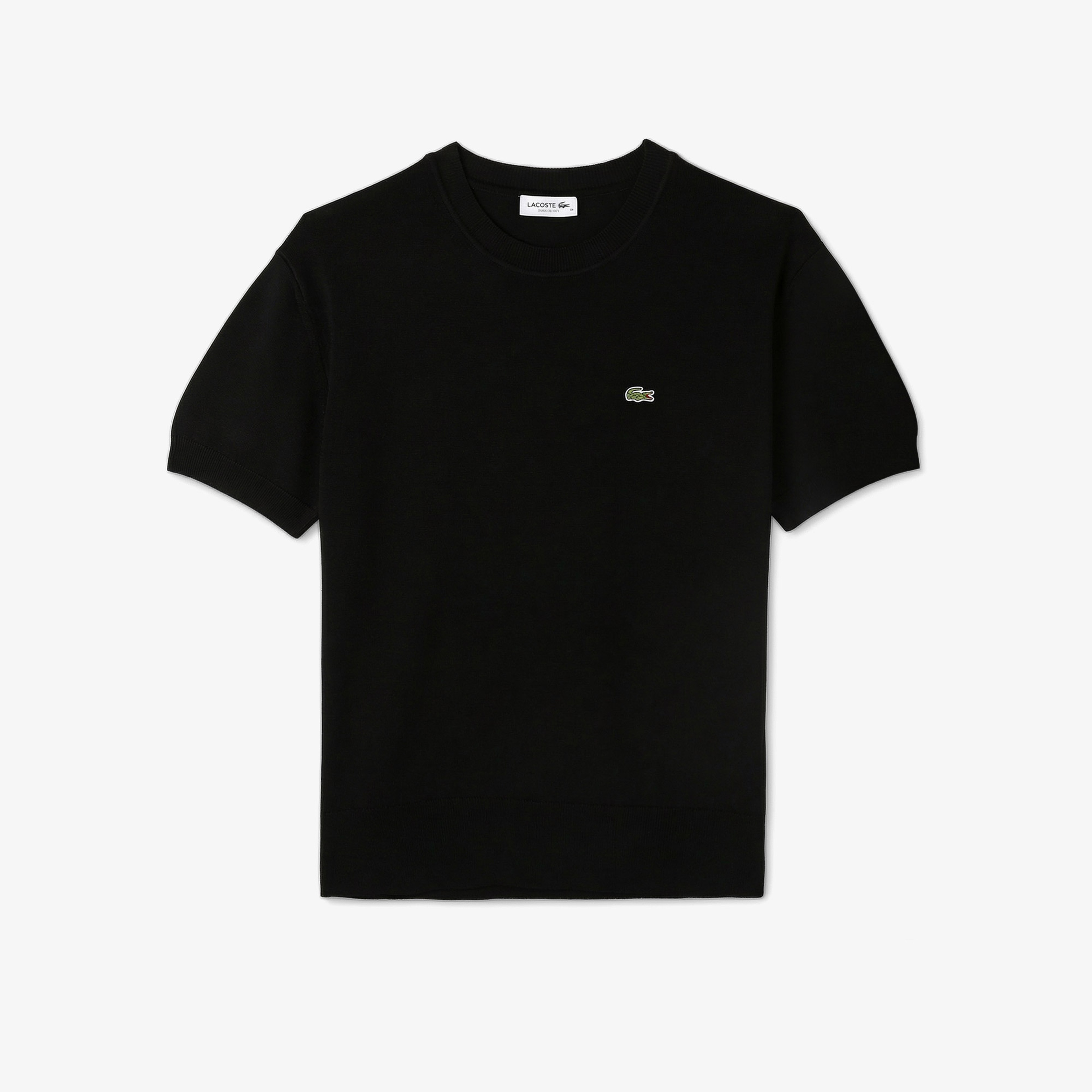 Kadın Relaxed Fit Kısa Kollu Bisiklet Yaka Siyah Bluz