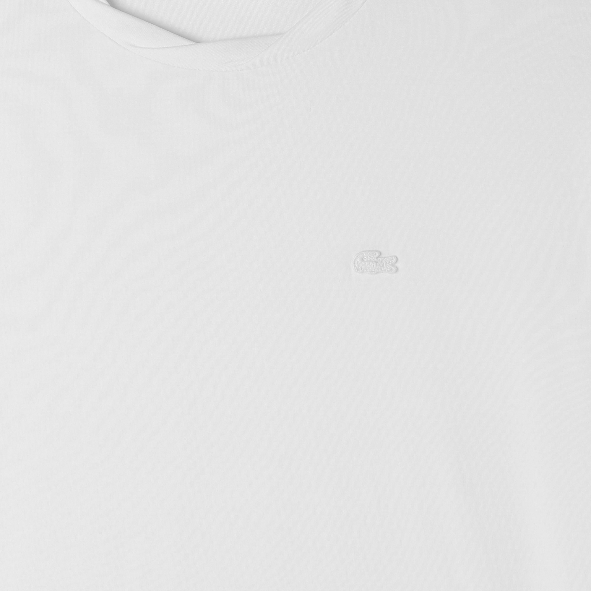 Lacoste Kadın Relaxed Fit Bisiklet Yaka Beyaz T-Shirt görsel 4
