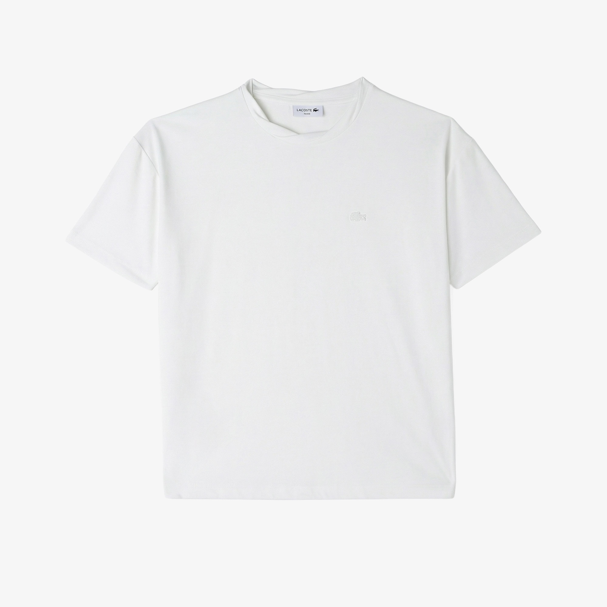 Kadın Relaxed Fit Bisiklet Yaka Beyaz T-Shirt