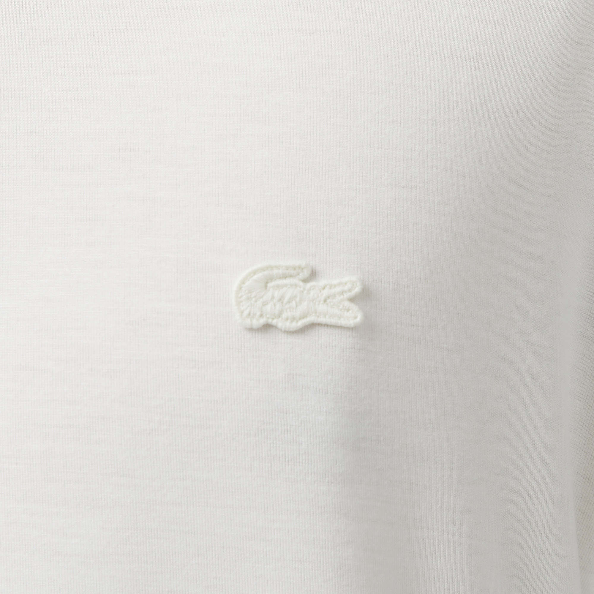 Lacoste Erkek Relaxed Fit Bisiklet Yaka Beyaz T-Shirt görsel 7