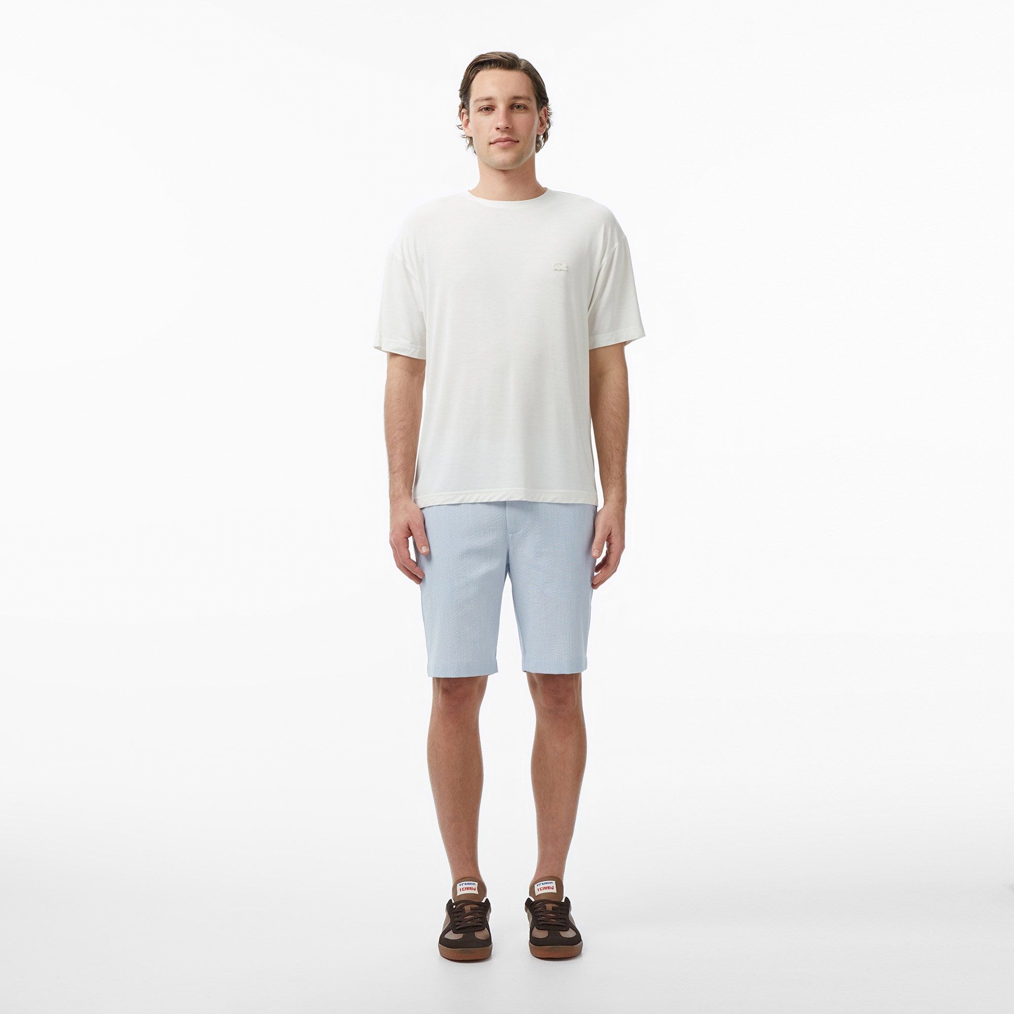 Erkek Regular Fit Bisiklet Yaka Beyaz T-Shirt