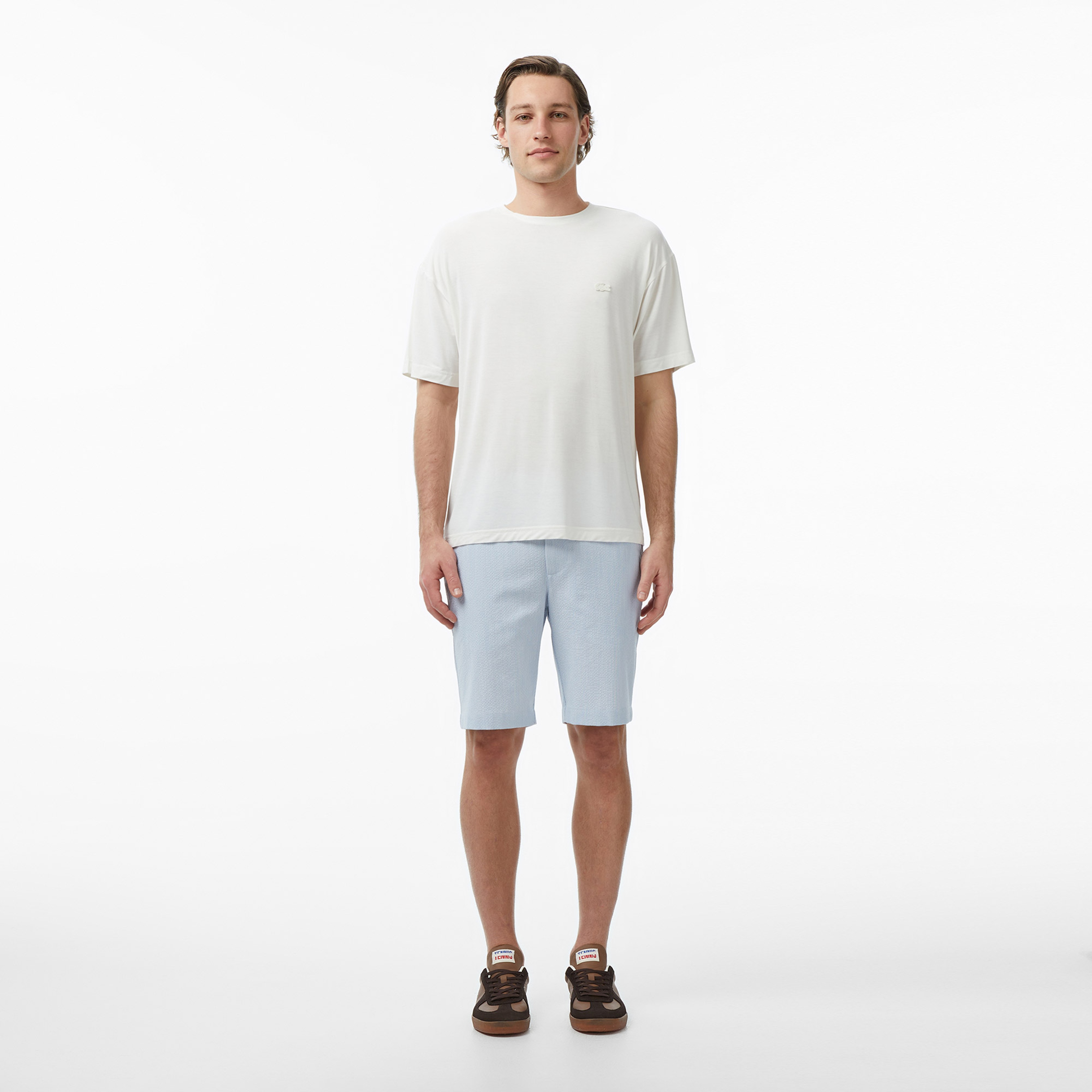 Erkek Regular Fit Bisiklet Yaka Beyaz T-Shirt