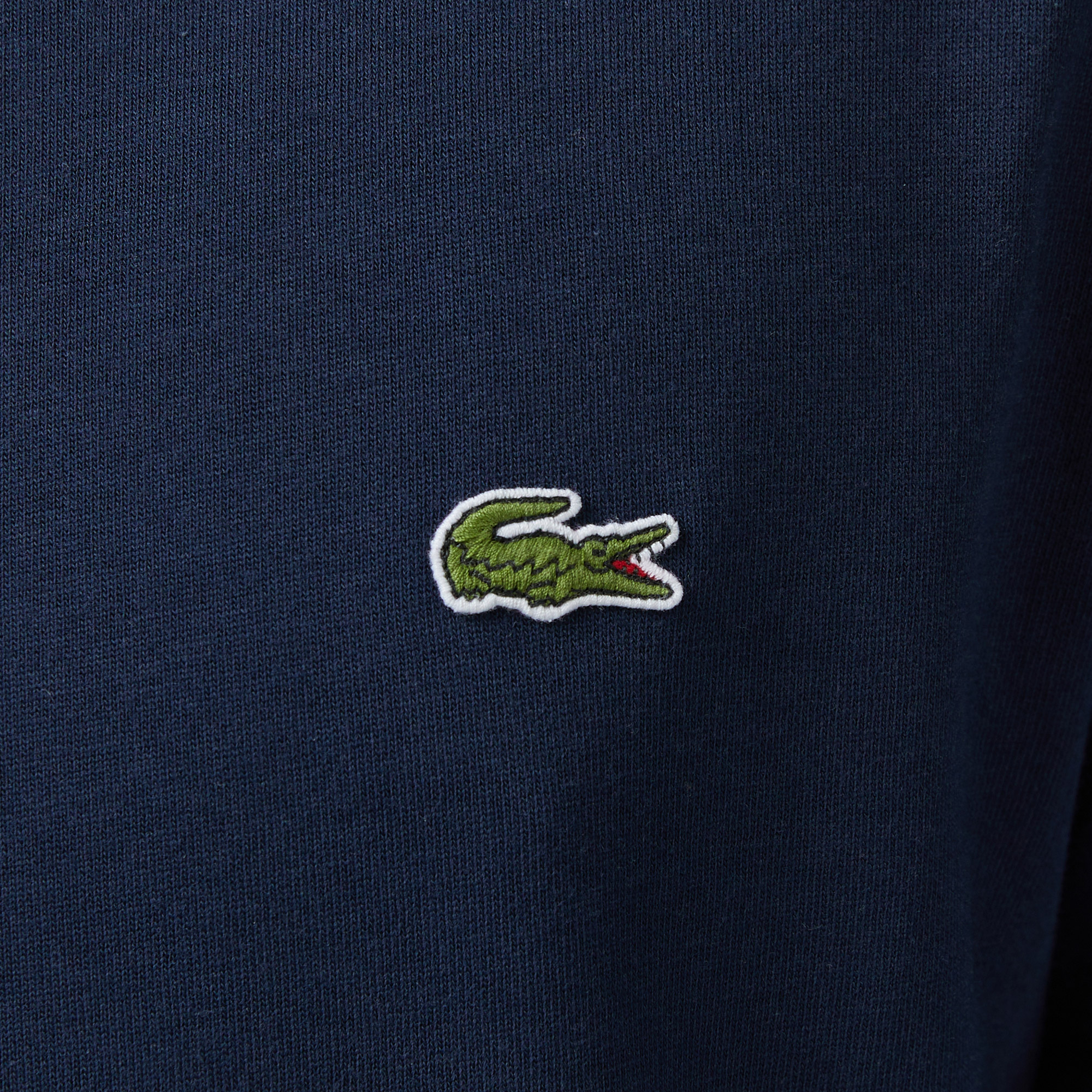 Lacoste Erkek Regular Fit Bisiklet Yaka Renk Bloklu Lacivert T-Shirt görsel 7