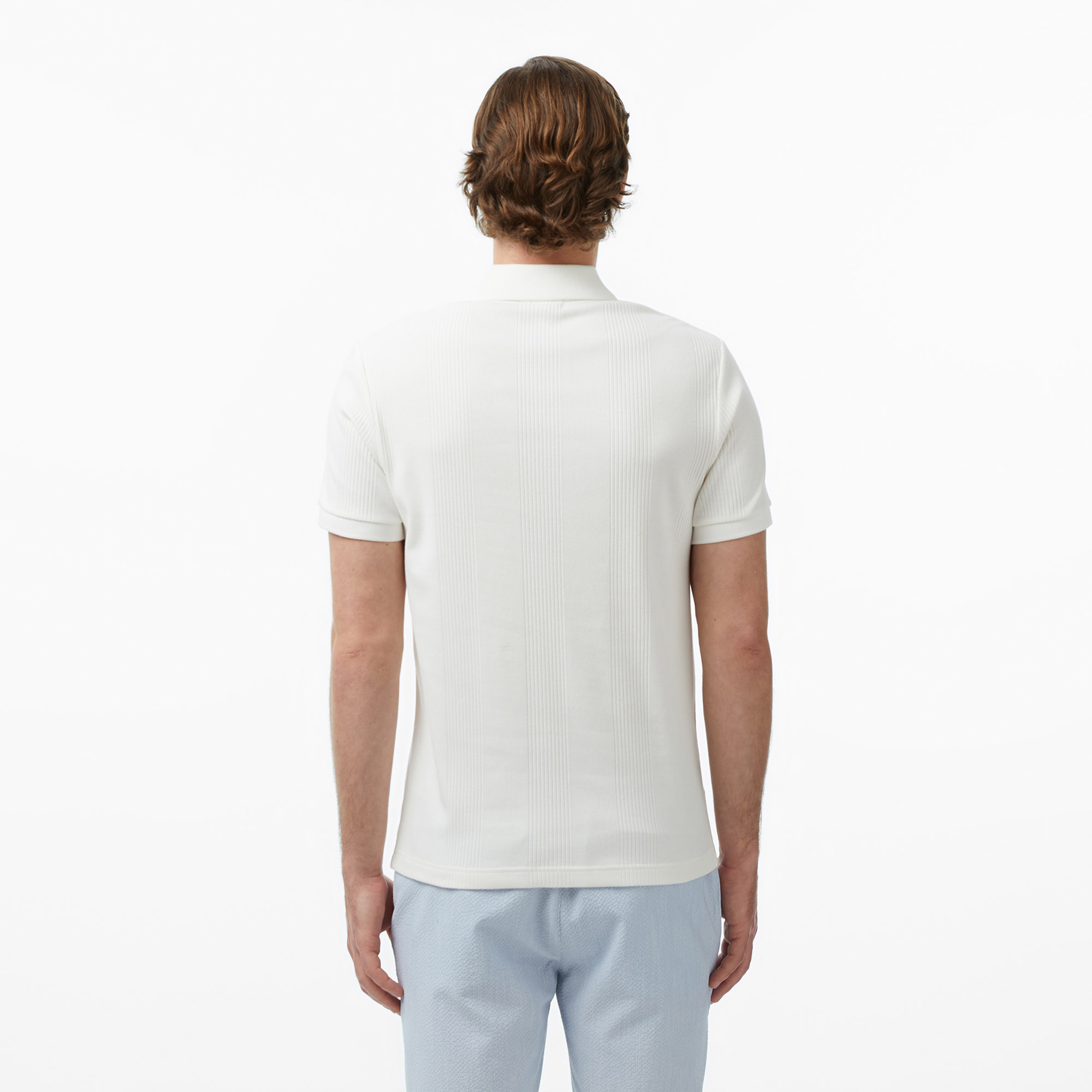 Lacoste Erkek Classic Fit Beyaz Polo görsel 5