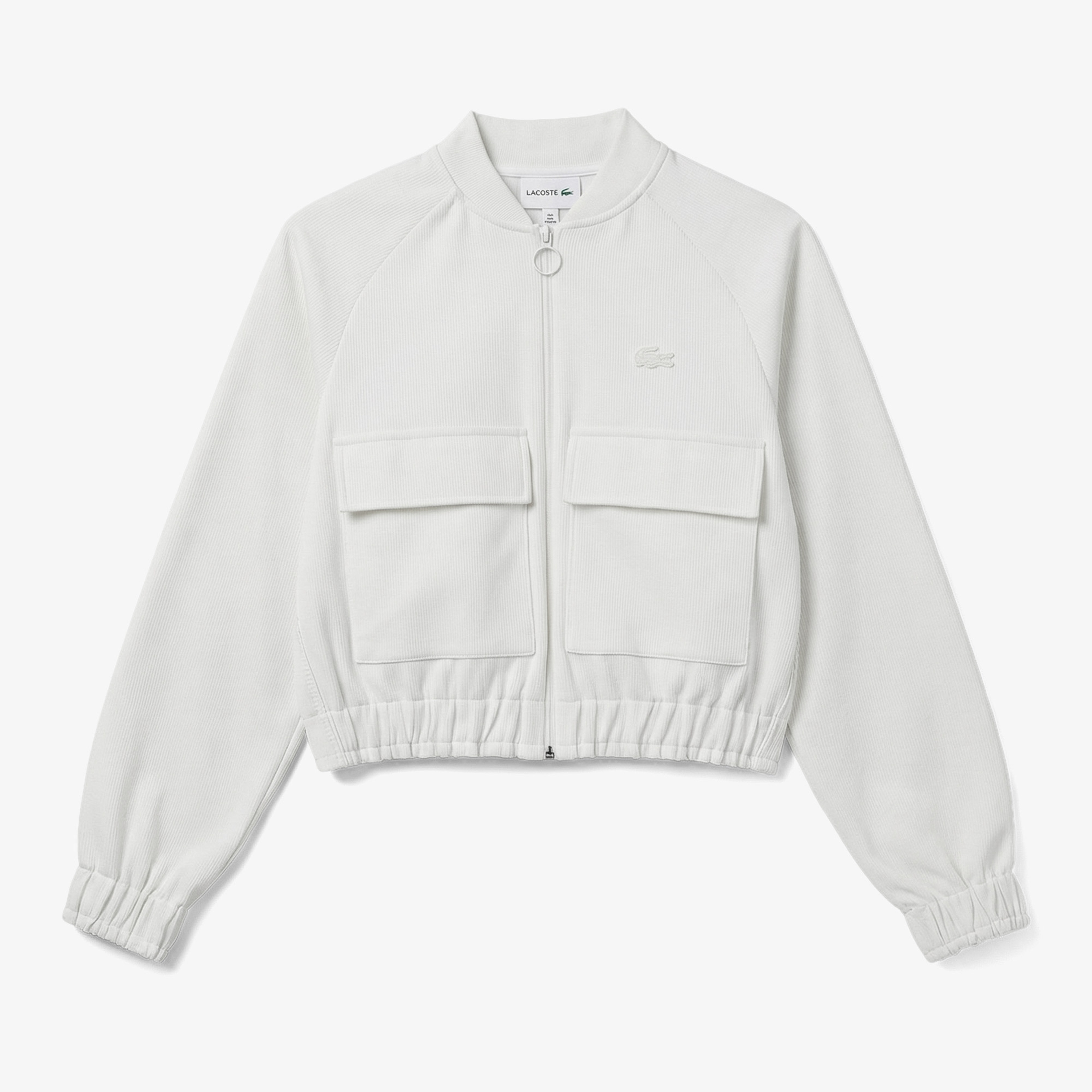 Kadın Regular Fit Fermuarlı Krem Ceket