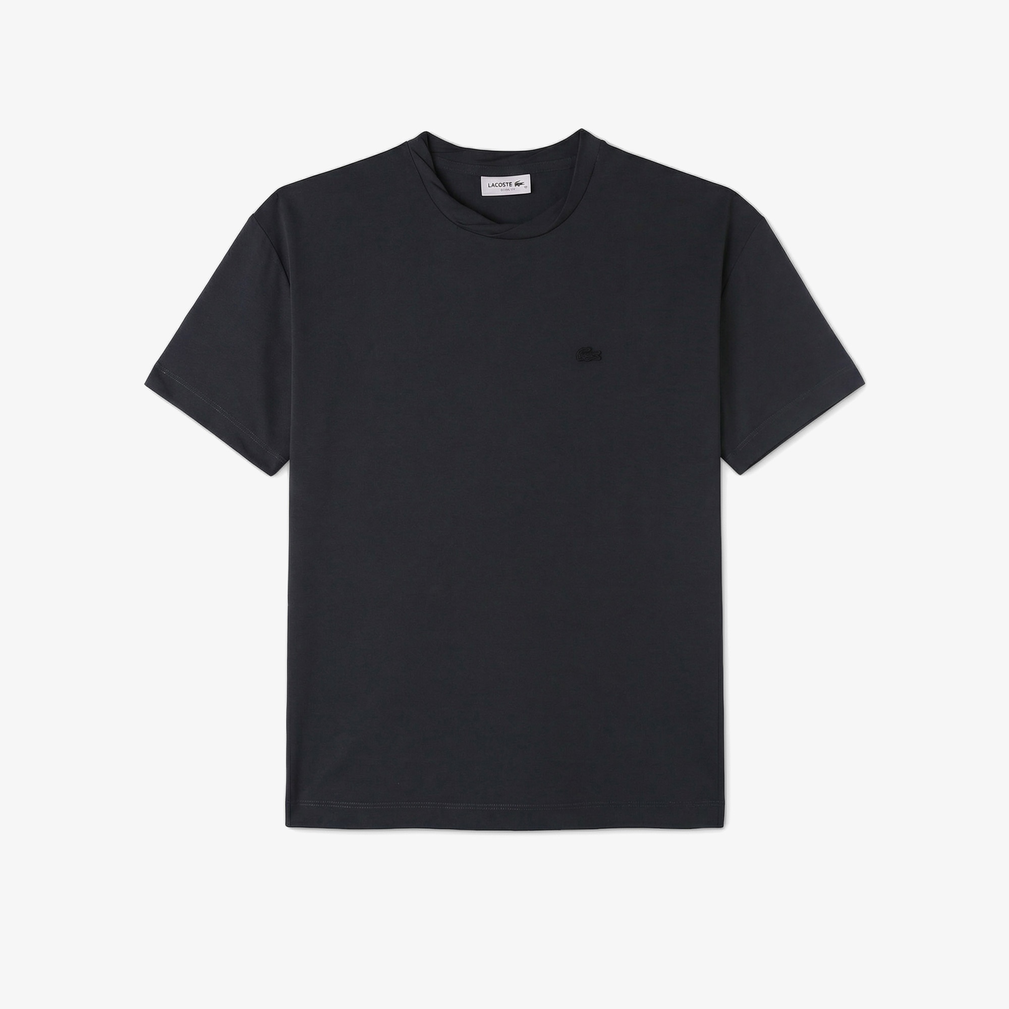 Kadın Relaxed Fit Bisiklet Yaka Koyu Gri T-Shirt