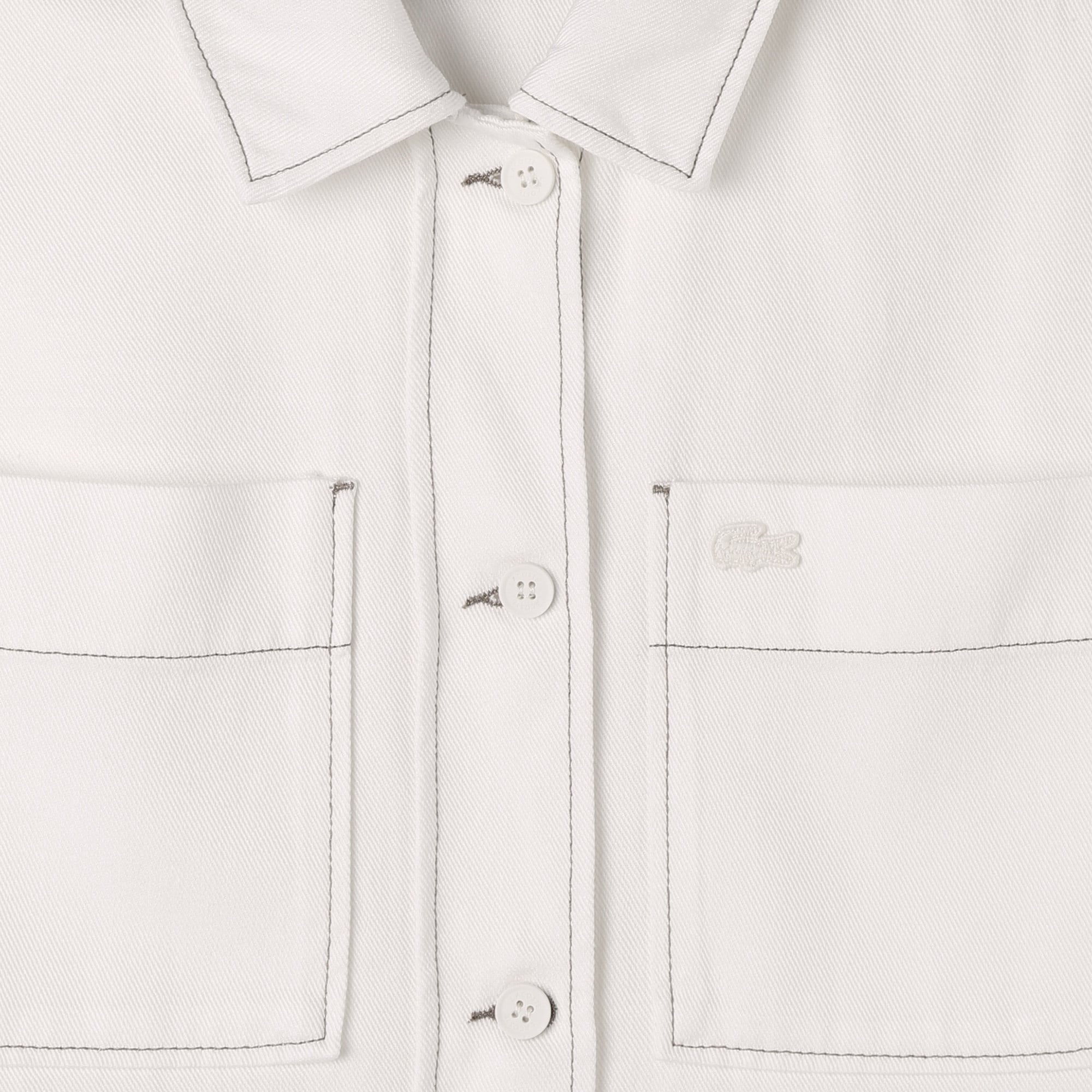 Kadın Regular Fit Kısa Kollu Düğmeli Yaka Krem Gömlek