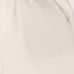 Kadın Relaxed Fit Keten Krem Şort Krem