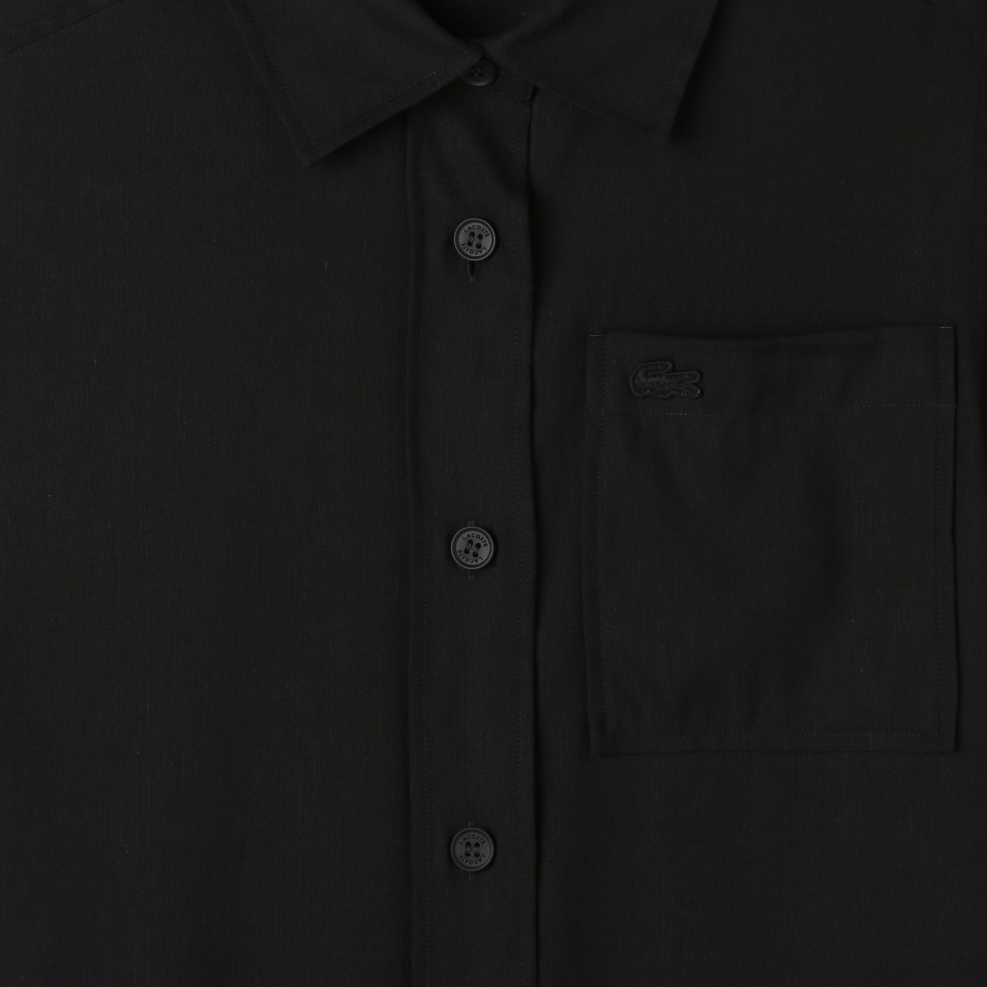 Lacoste Kadın Relaxed Fit Kısa Kollu Siyah Elbise görsel 4