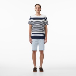 Erkek Regular Fit Bisiklet Yaka Çizgili Lacivert T-Shirt Lacivert