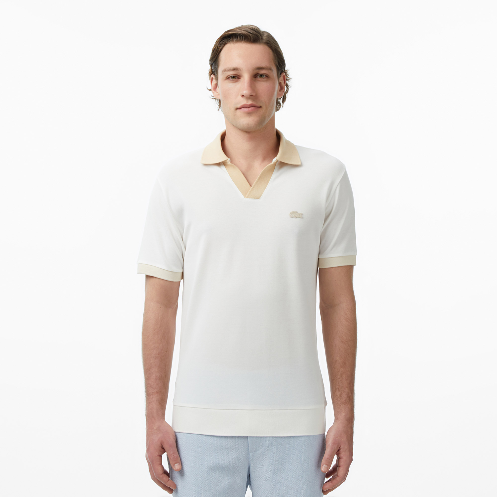 Lacoste Erkek Regular Fit Polo Yaka Krem Polo