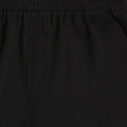 Kadın Relaxed Fit Keten Siyah Bermuda Şort Siyah