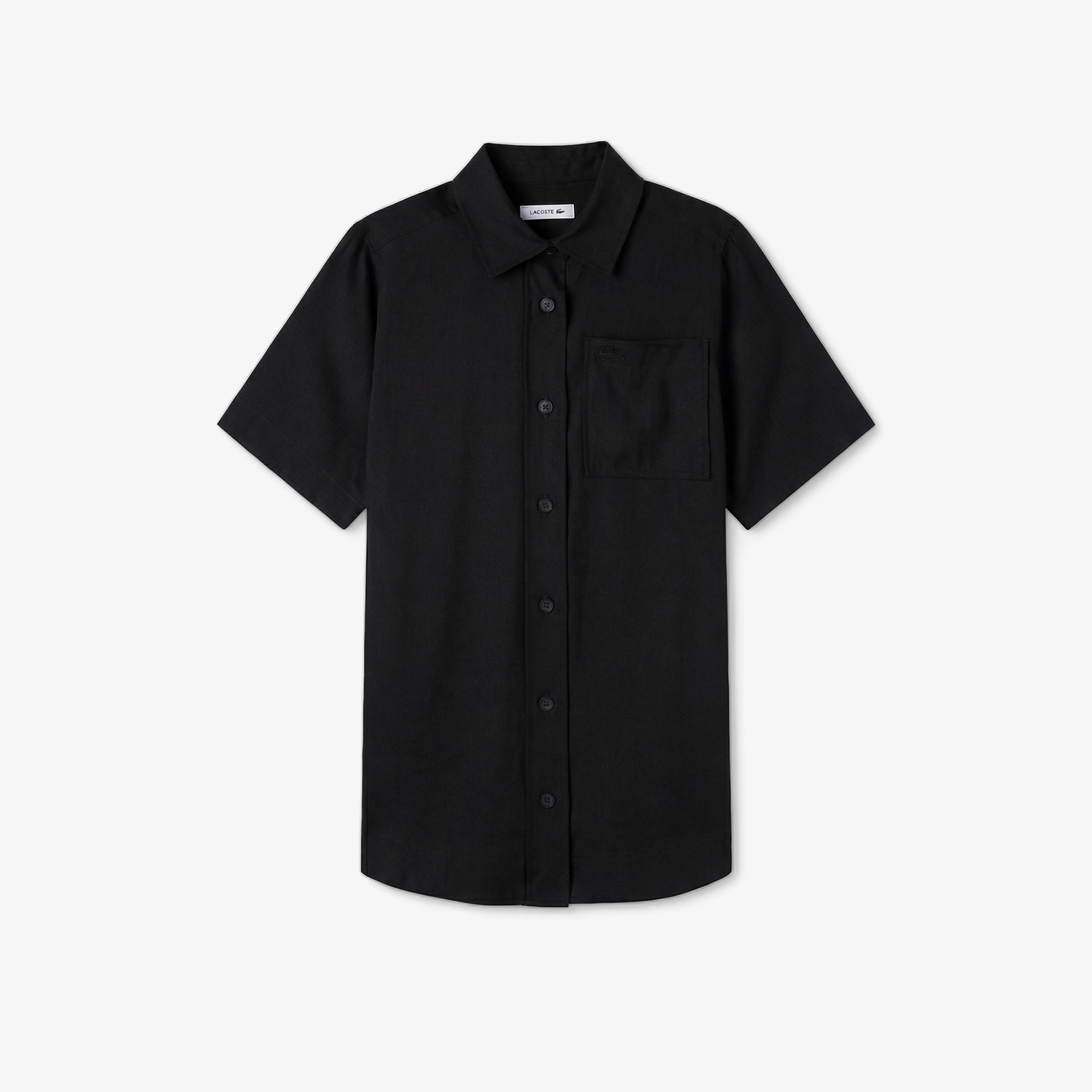 Lacoste Kadın Relaxed Fit Kısa Kollu Siyah Elbise görsel 3