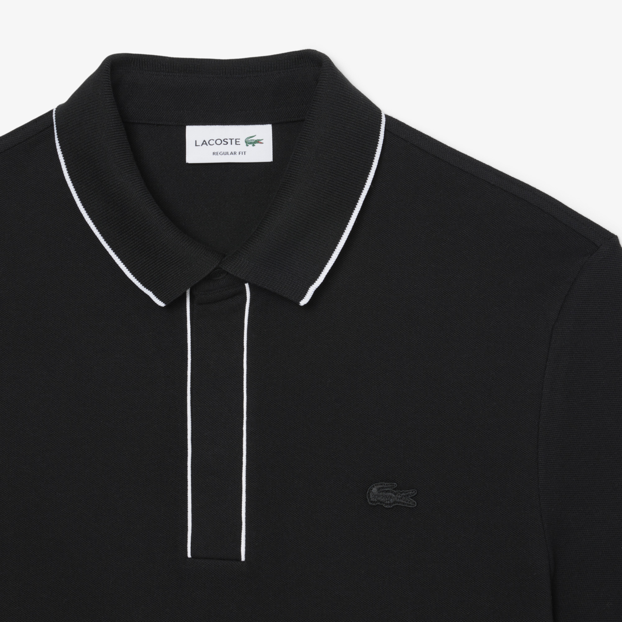 Lacoste Erkek Regular Fit Organik Pamuk Siyah Paris Polo görsel 5
