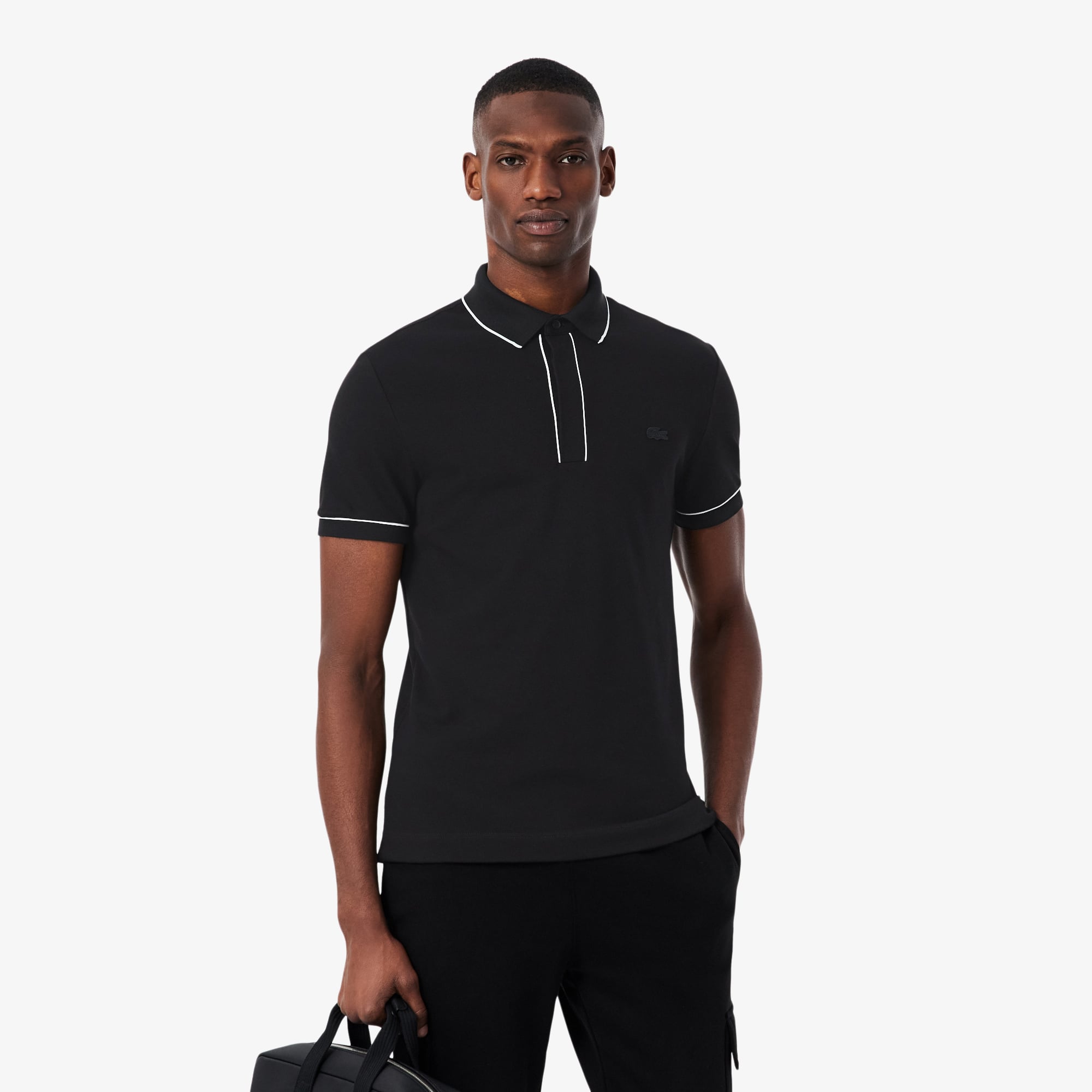 Lacoste Erkek Regular Fit Organik Pamuk Siyah Paris Polo