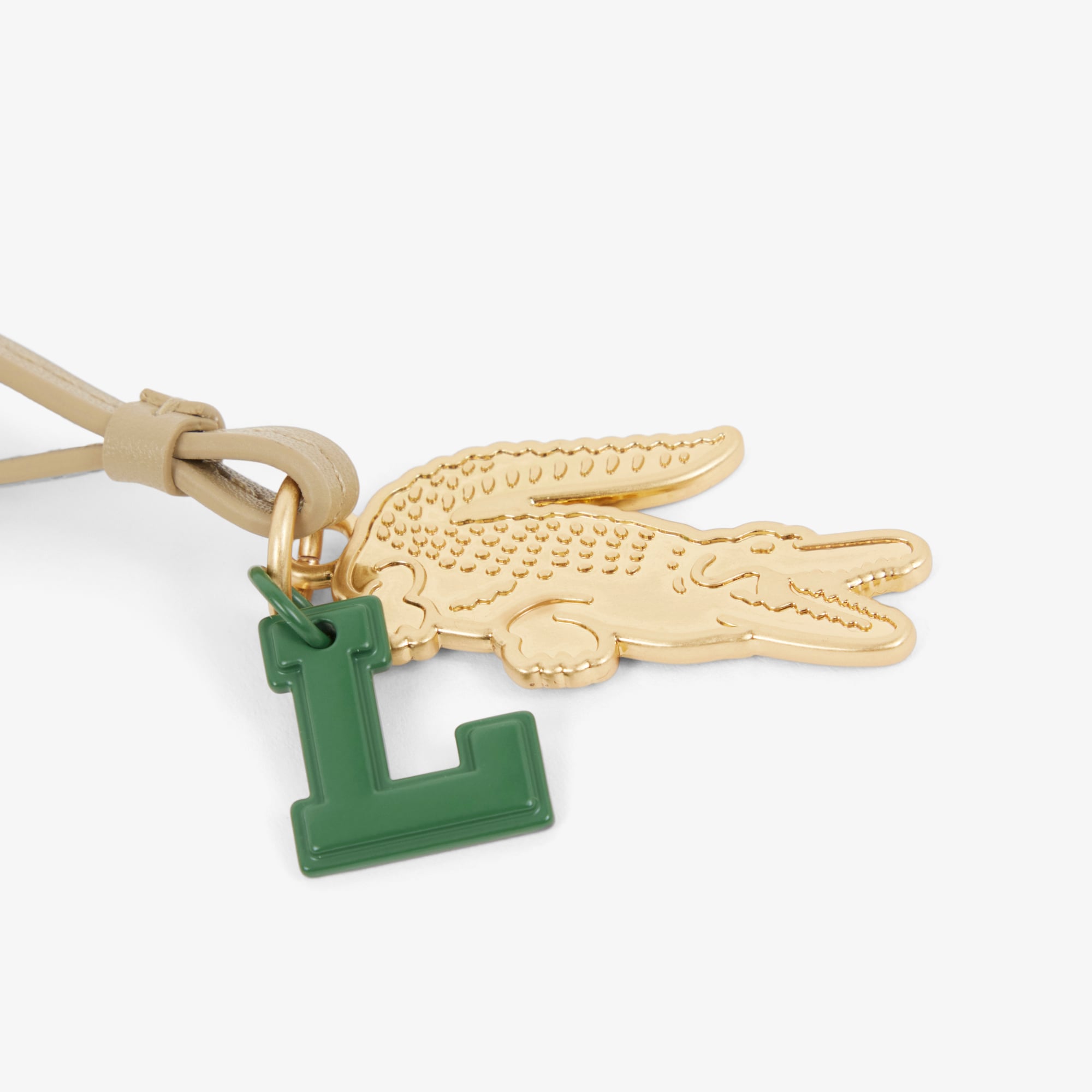 Lacoste Tennis Racket Mirror L Charms Kadın Bej Anahtarlık görsel 3