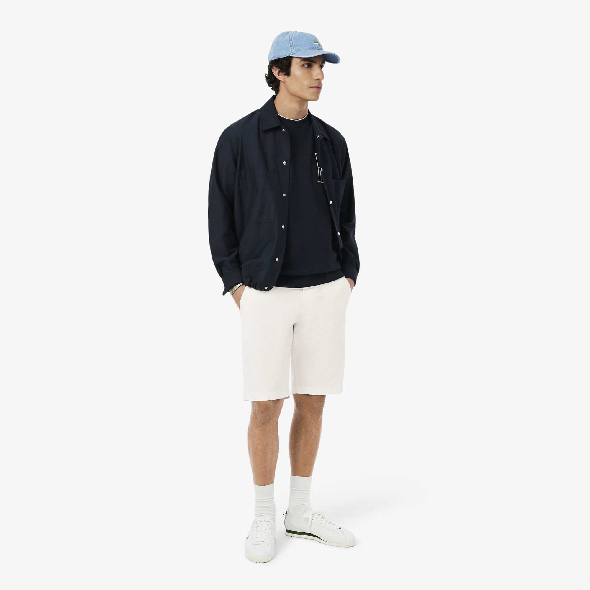 Lacoste Erkek Slim Fit Beyaz Bermuda Şort görsel 4