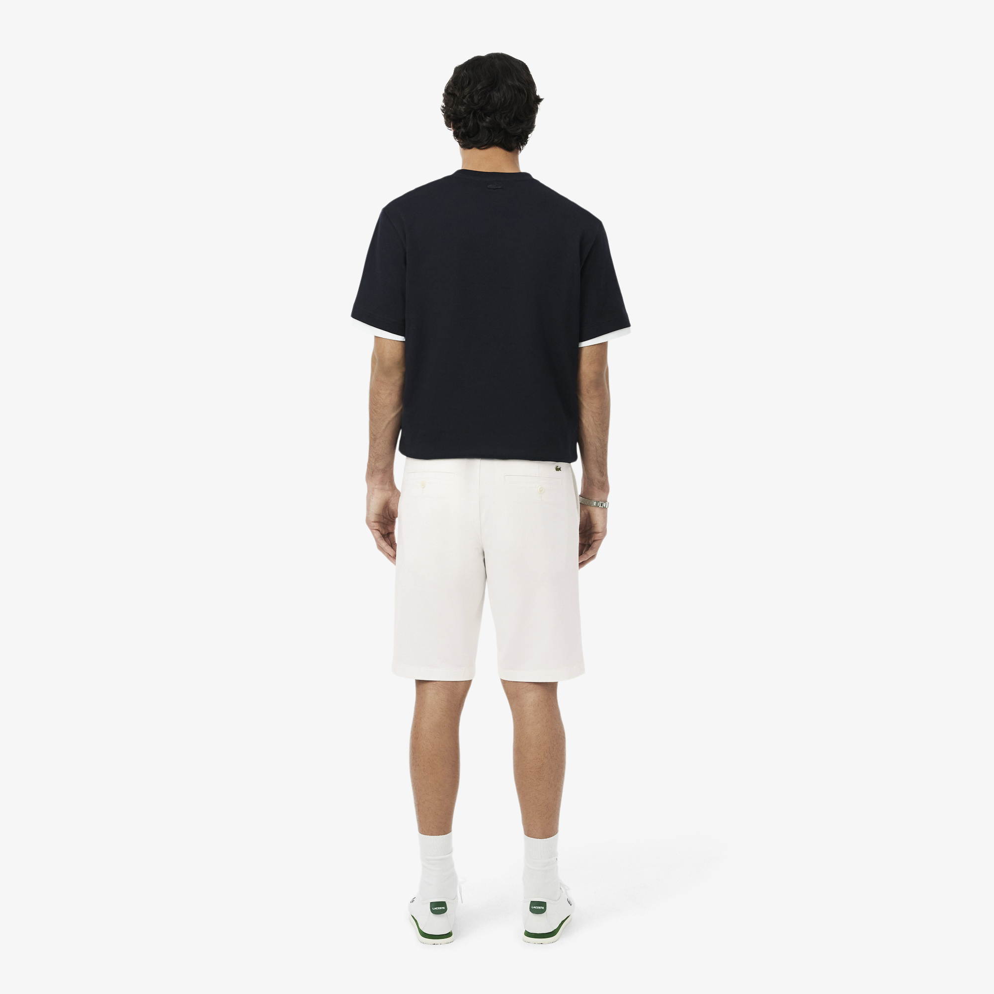 Lacoste Erkek Slim Fit Beyaz Bermuda Şort görsel 3