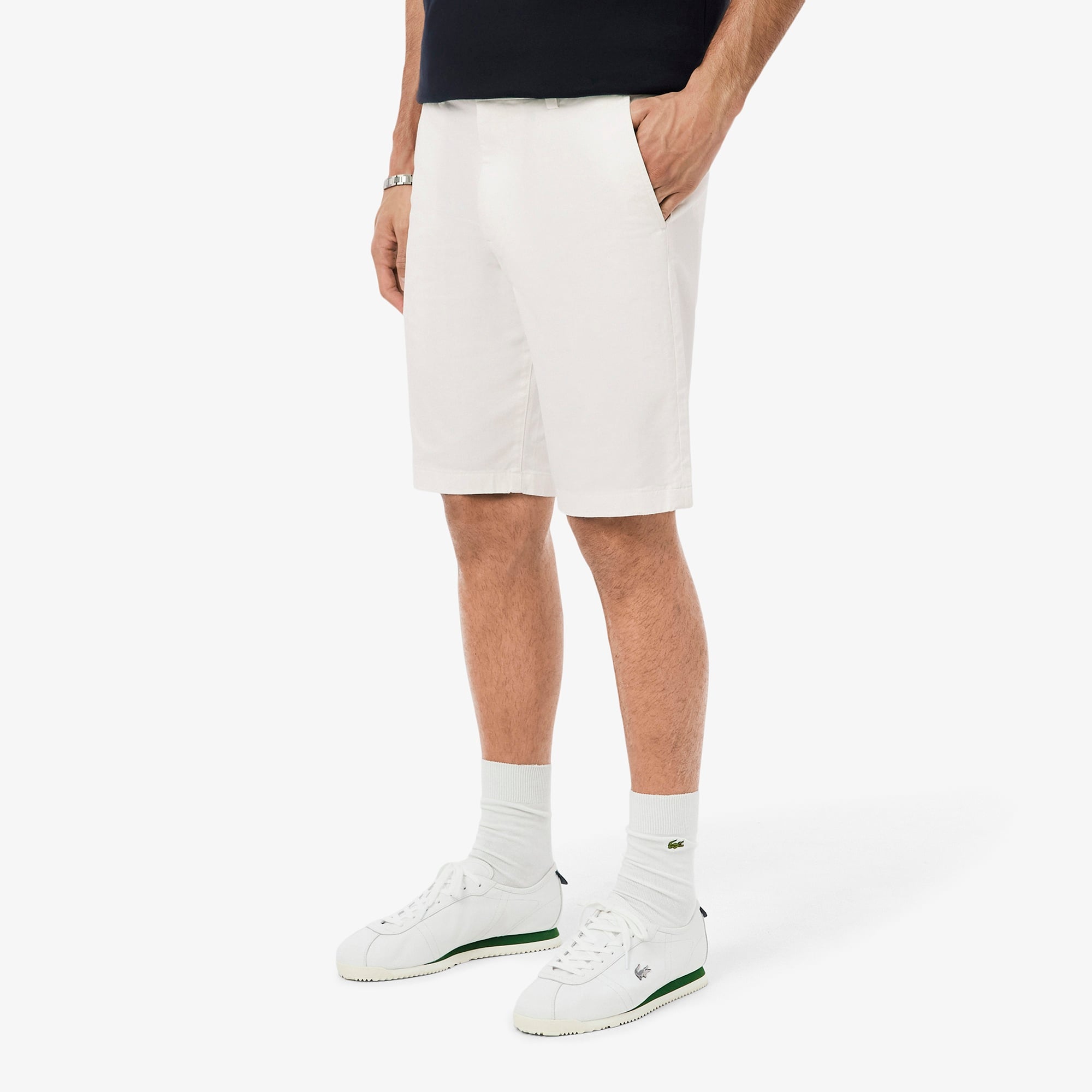 Lacoste Erkek Slim Fit Beyaz Bermuda Şort