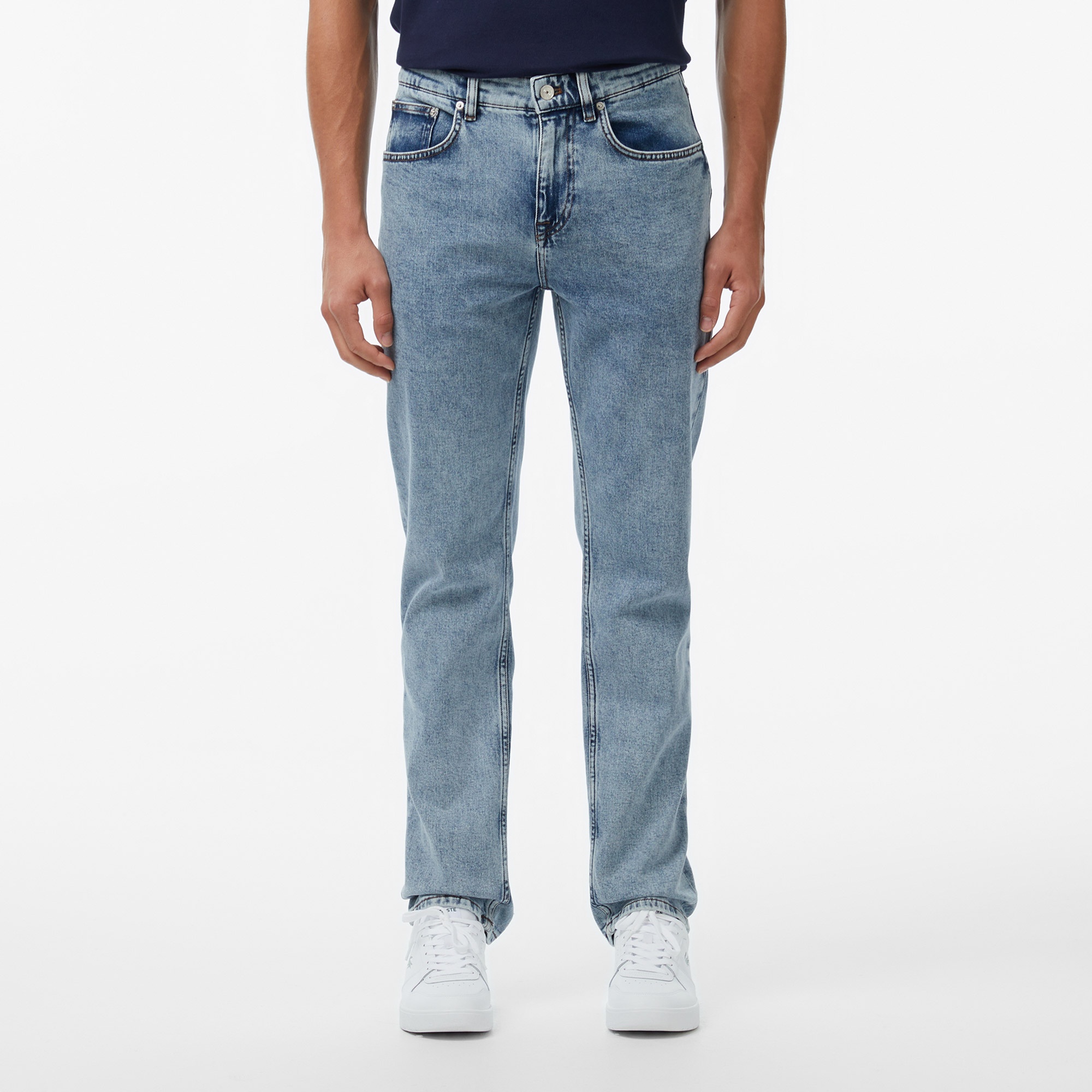 Erkek Relaxed Fit Mavi Jean Pantolon