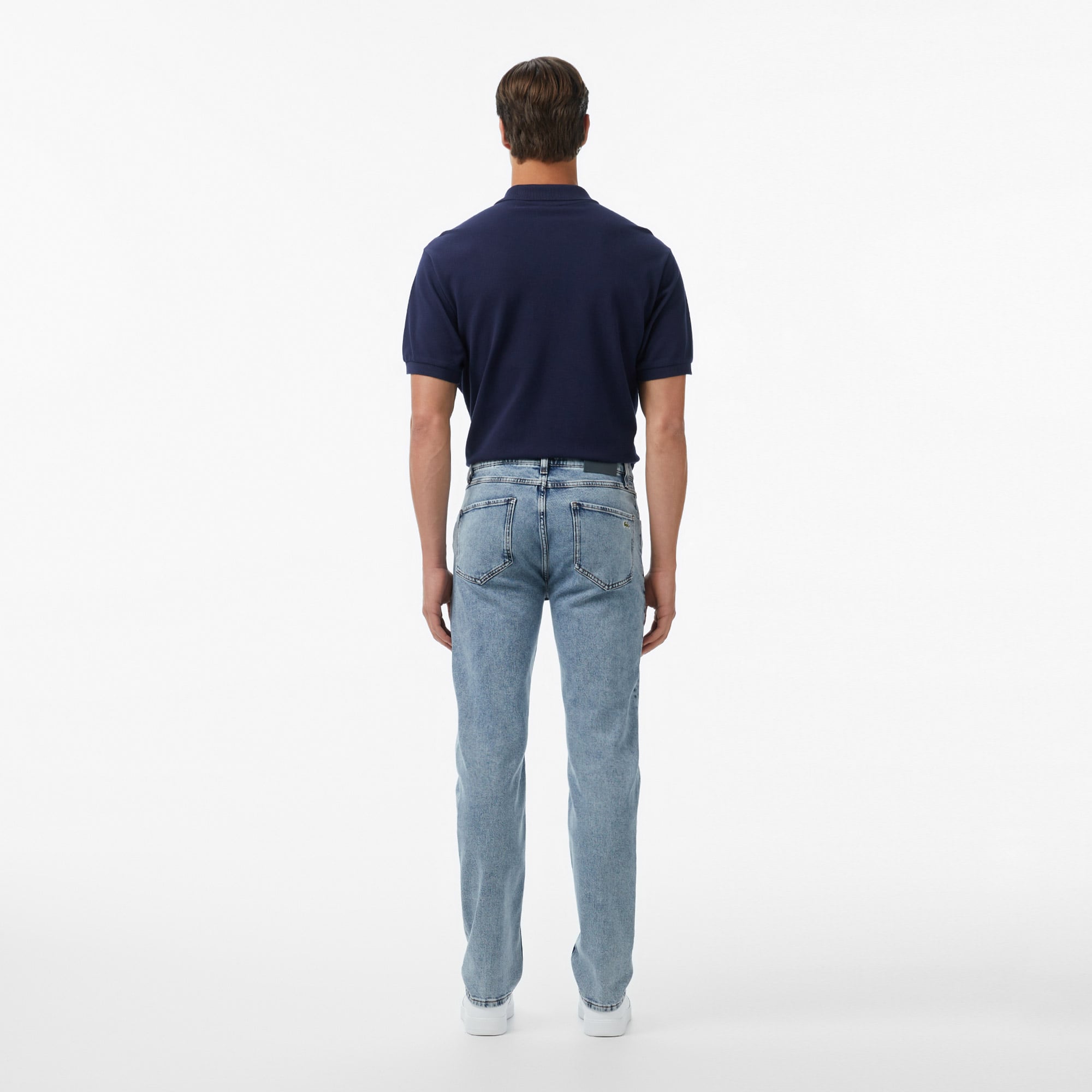 Lacoste Erkek Relaxed Fit Mavi Jean Pantolon görsel 5