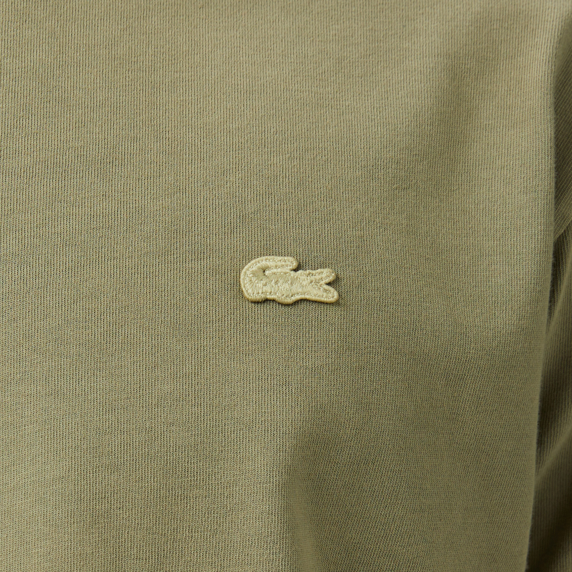Lacoste Erkek Relaxed Fit Bisiklet Yaka Haki T-Shirt görsel 7