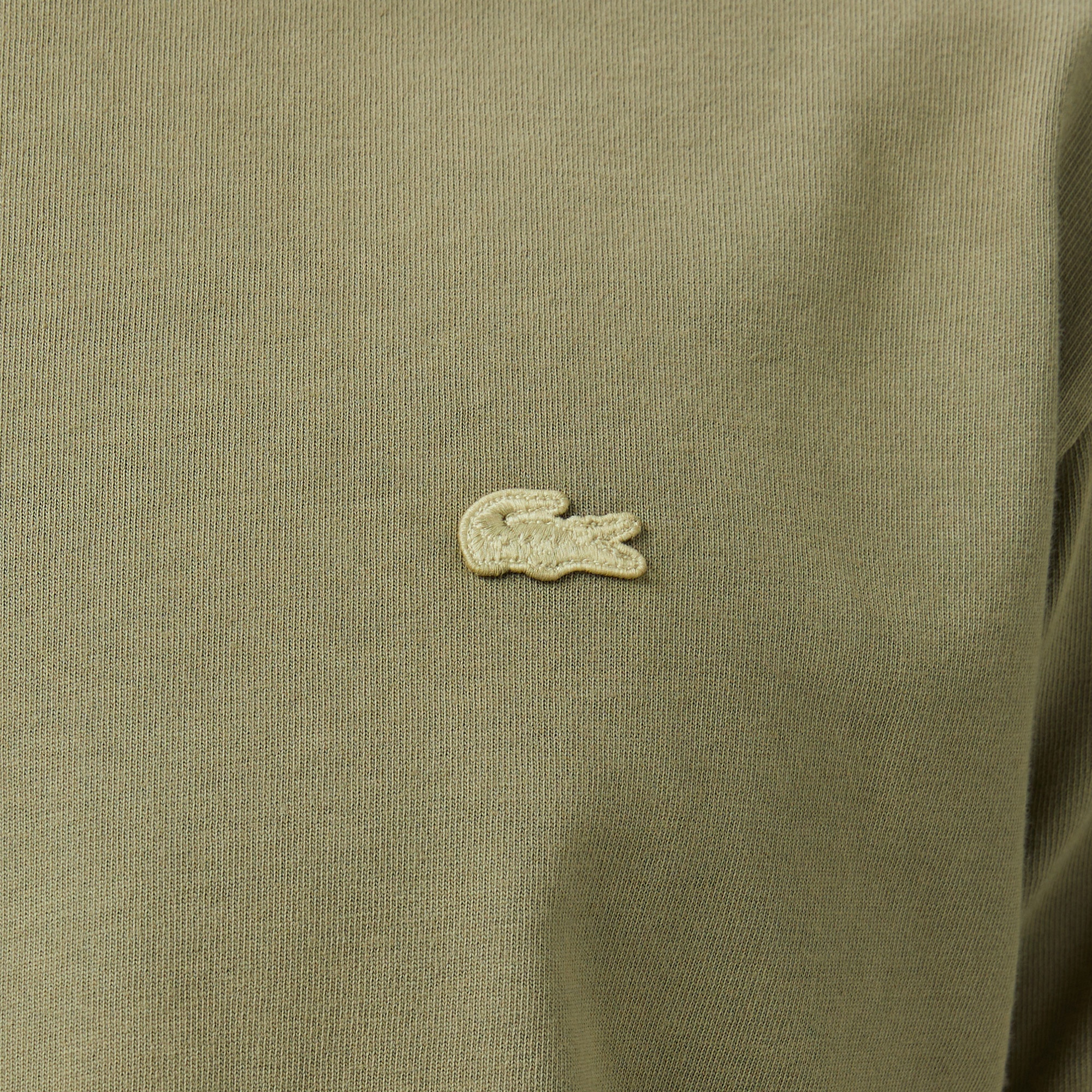 Erkek Relaxed Fit Bisiklet Yaka Haki T-Shirt