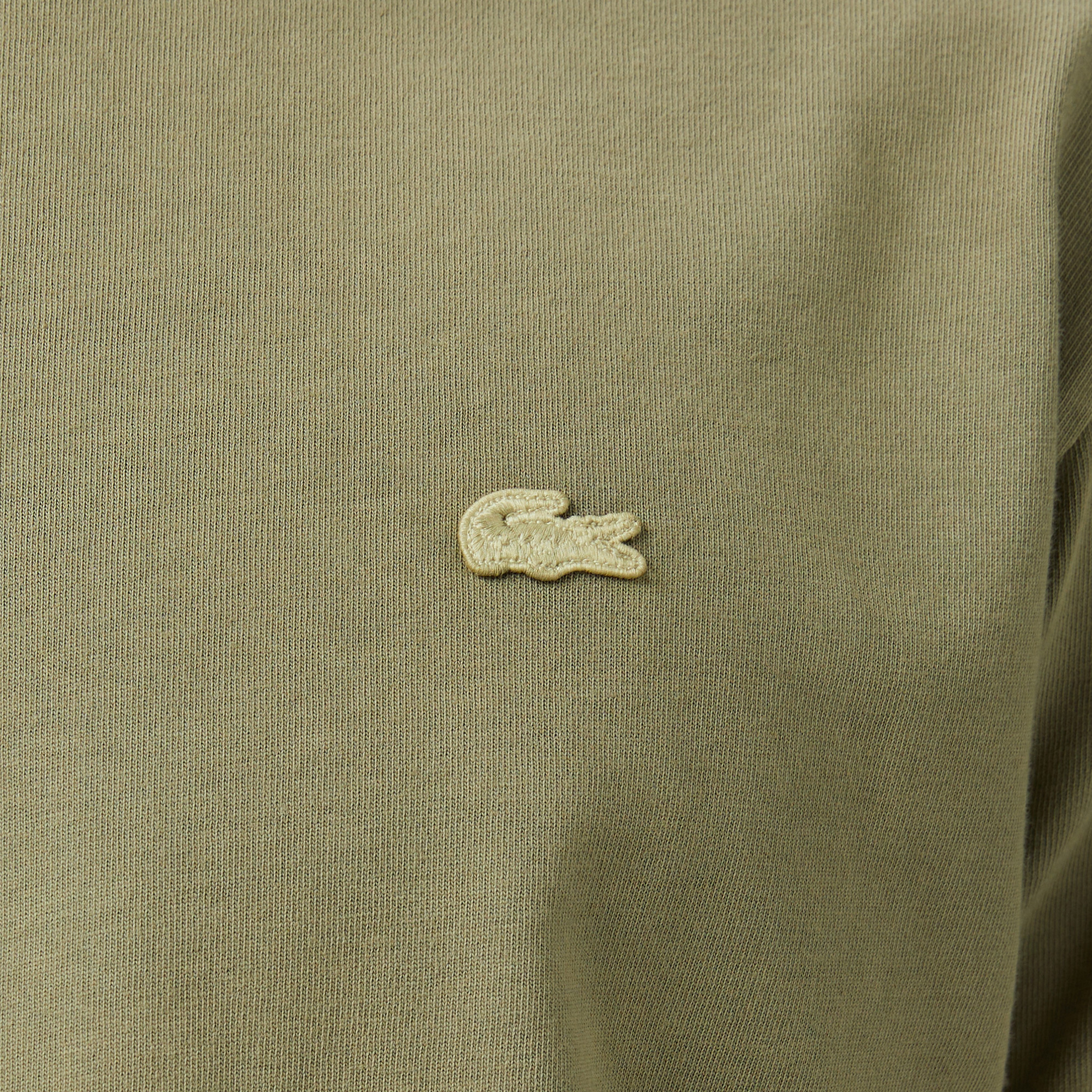 Erkek Relaxed Fit Bisiklet Yaka Haki T-Shirt