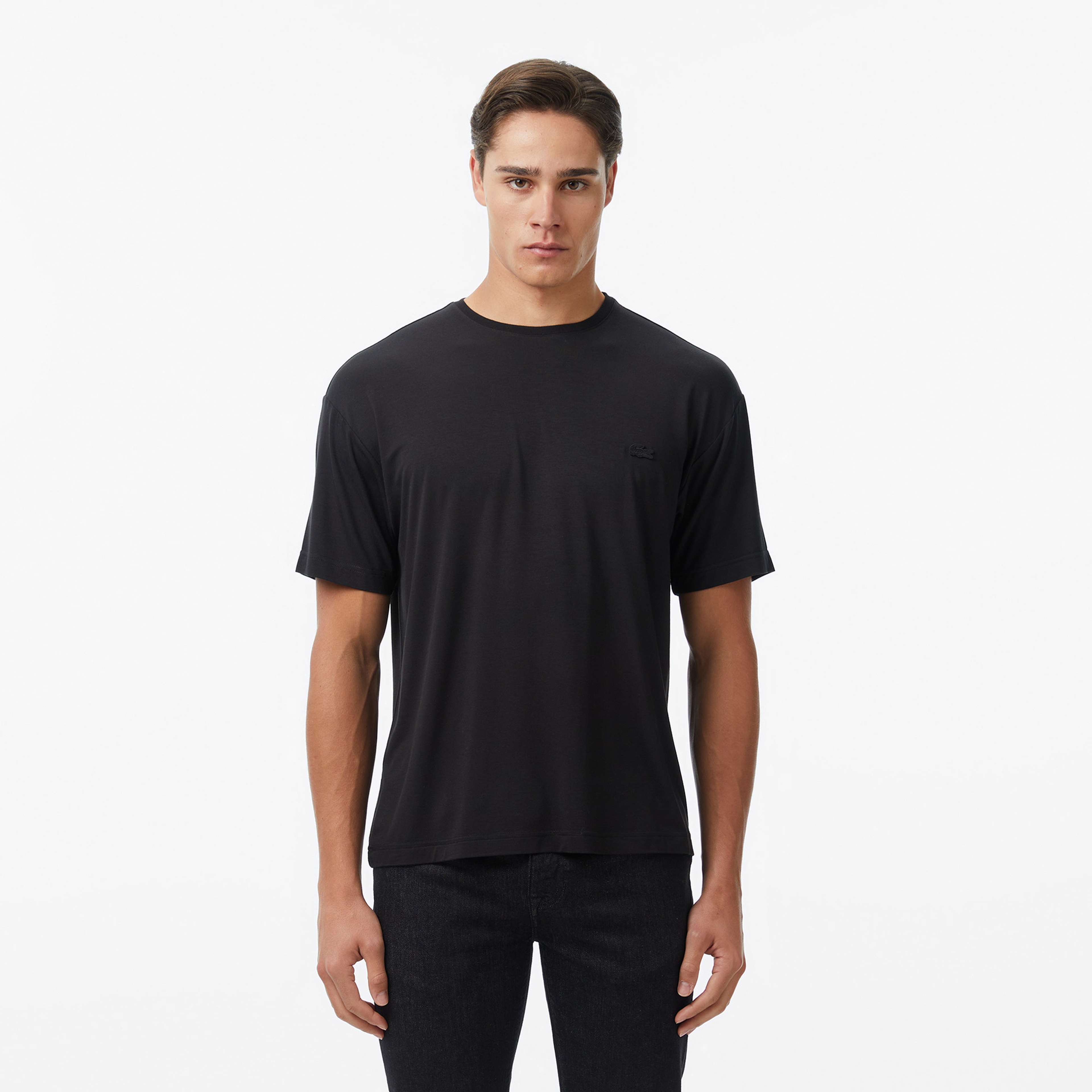 Erkek Regular Fit Bisiklet Yaka Siyah T-Shirt