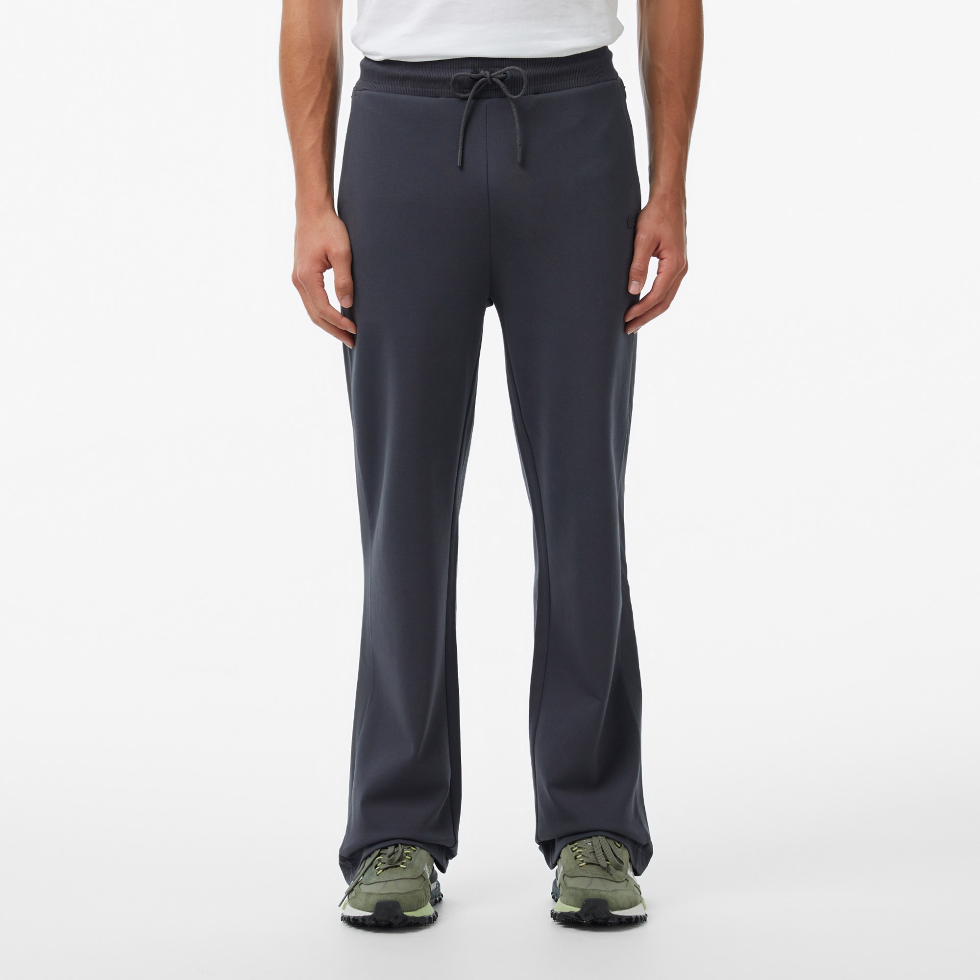 Erkek Regular Fit Renk Bloklu Koyu Gri Eşofman Altı