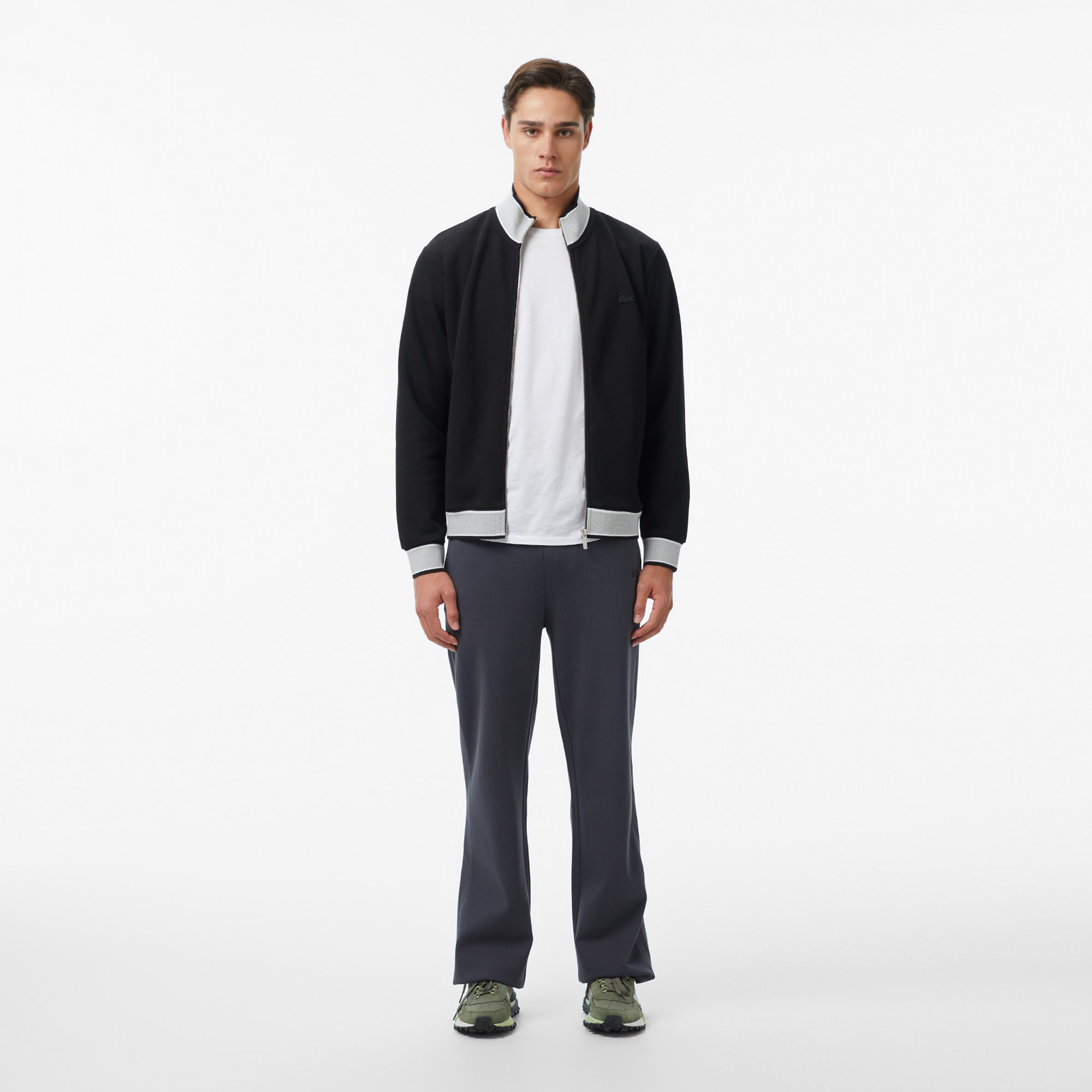 Erkek Regular Fit Renk Bloklu Koyu Gri Eşofman Altı