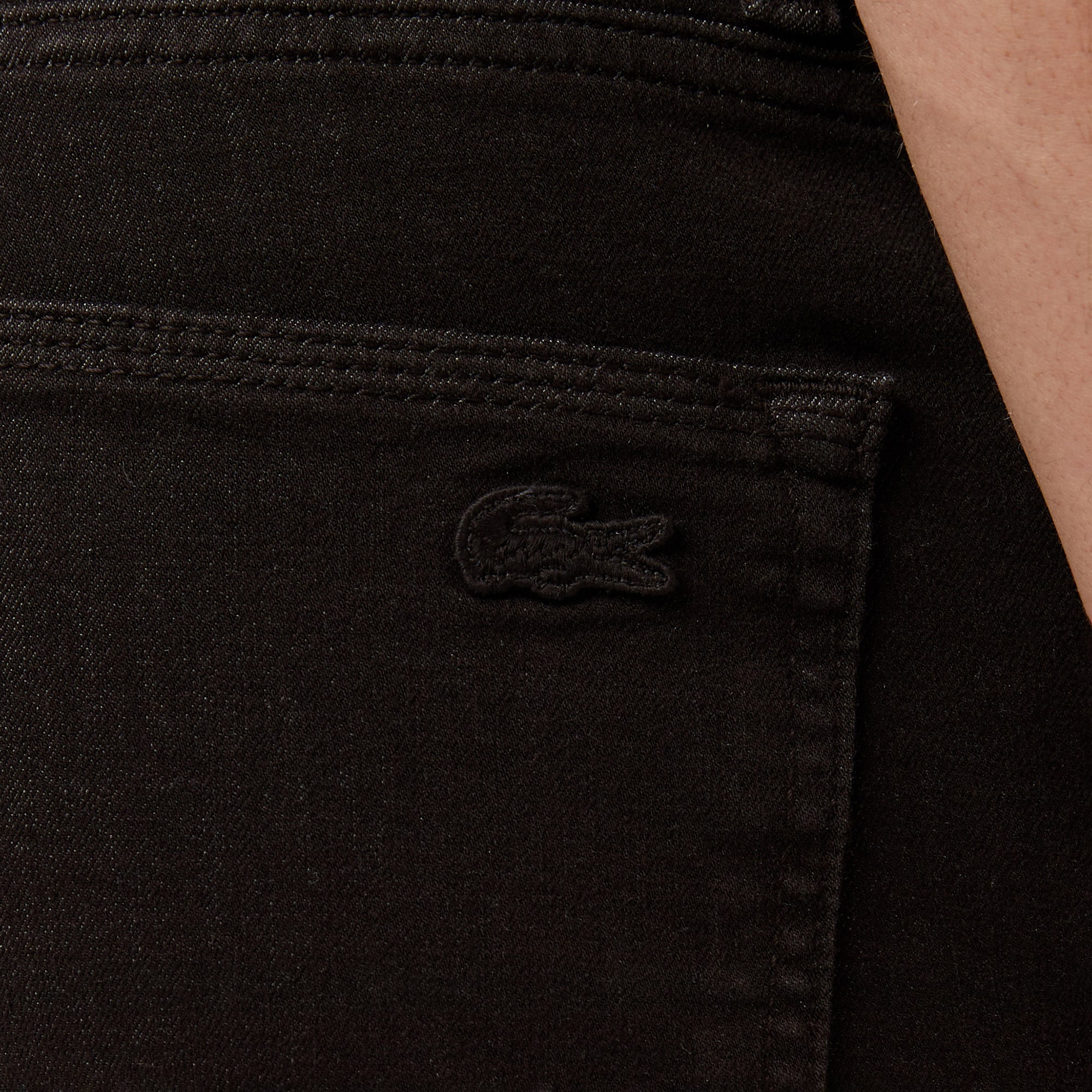 Lacoste Erkek Slim Fit Kahverengi Jean Pantolon görsel 7