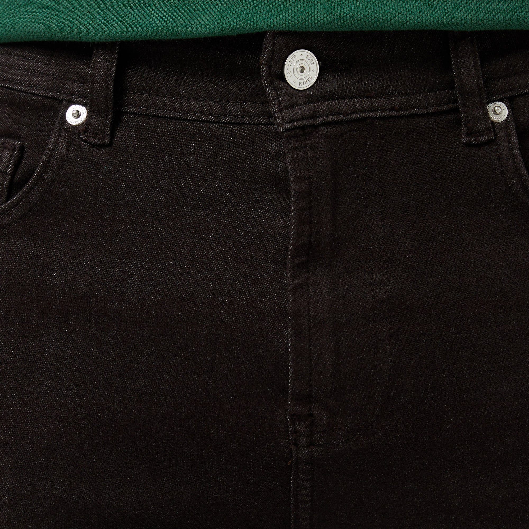 Lacoste Erkek Slim Fit Kahverengi Jean Pantolon görsel 8