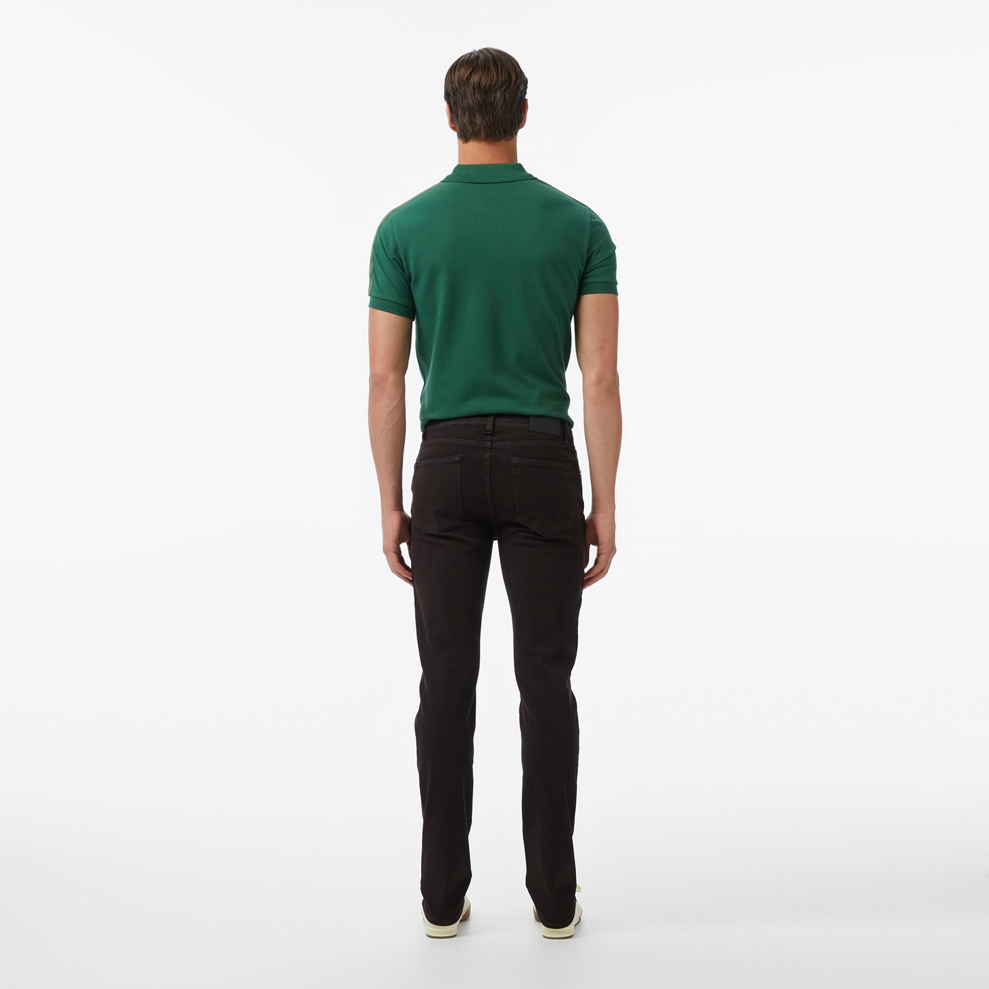 Lacoste Erkek Slim Fit Kahverengi Jean Pantolon görsel 5