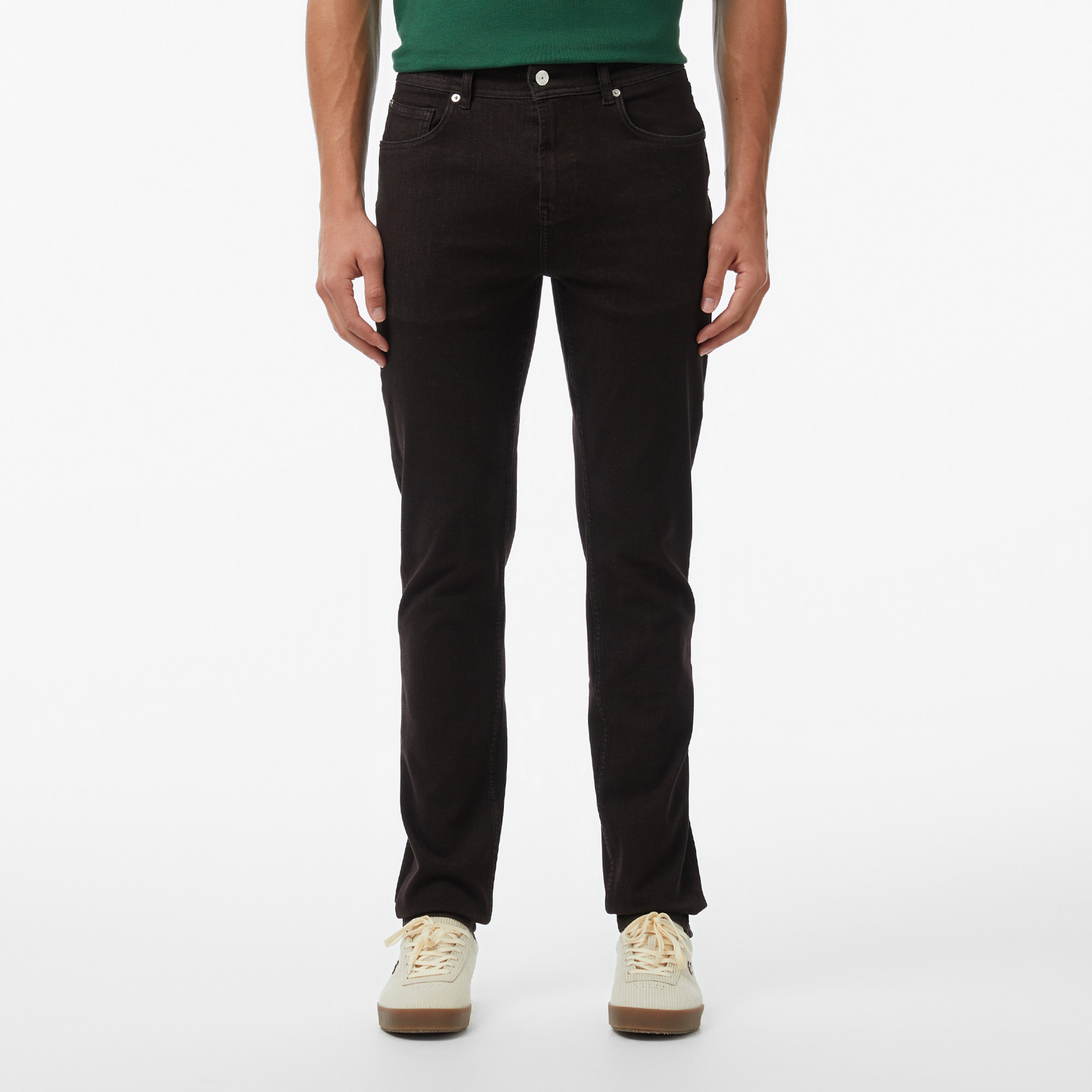 Erkek Slim Fit Kahverengi Jean Pantolon