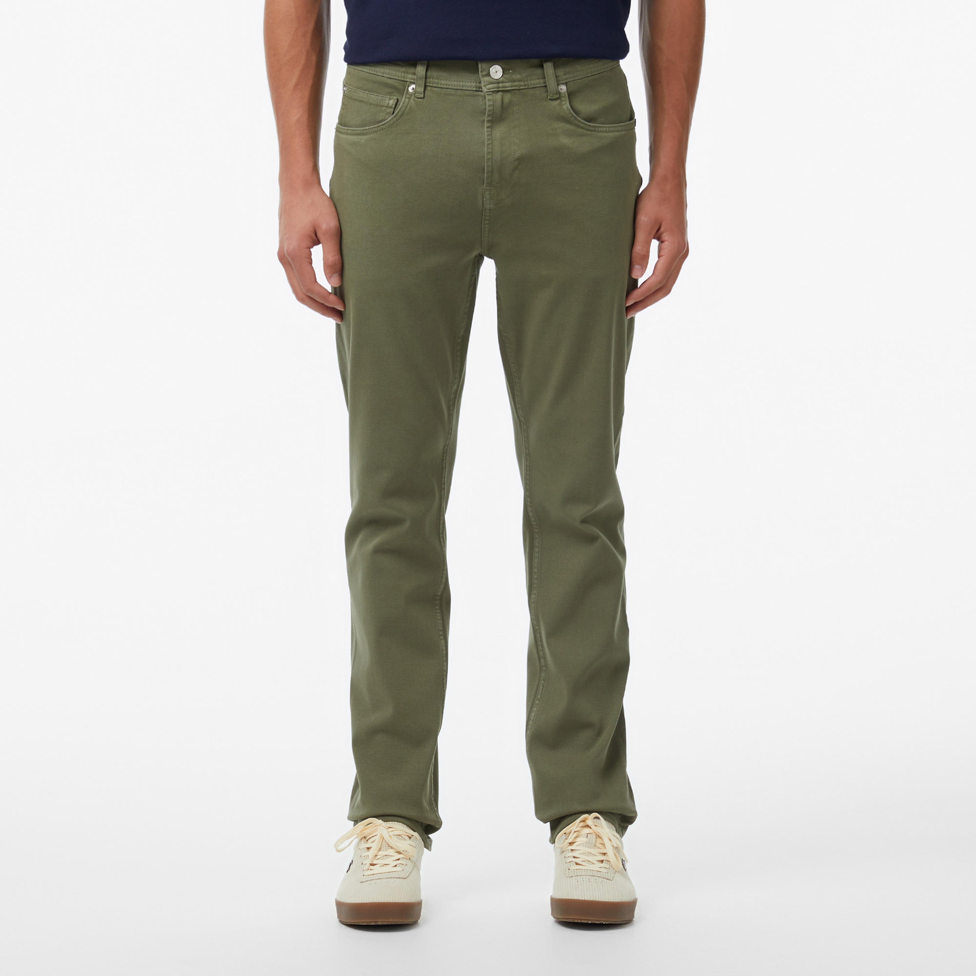 Erkek Slim Fit Haki Jean Pantolon