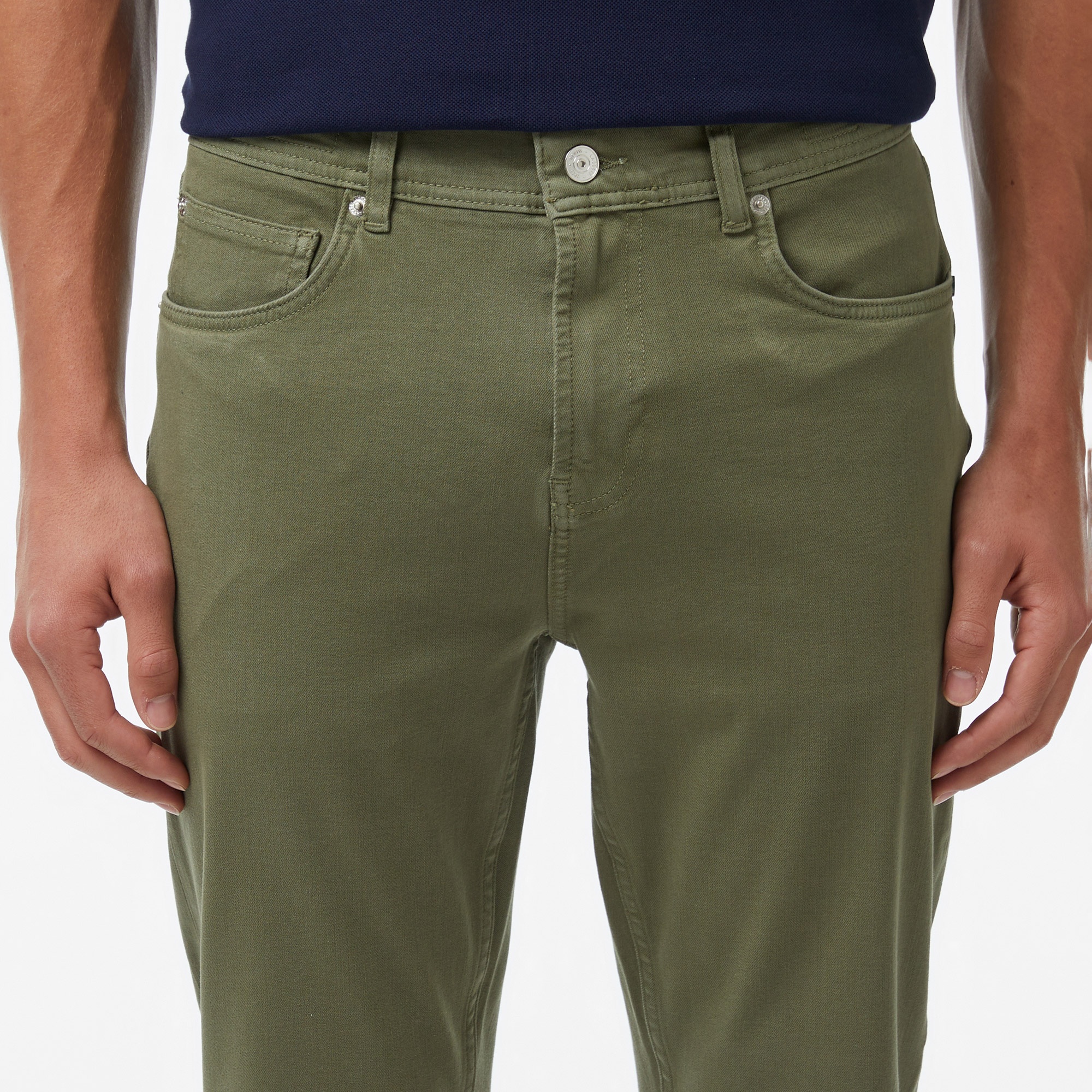 Erkek Slim Fit Haki Jean Pantolon