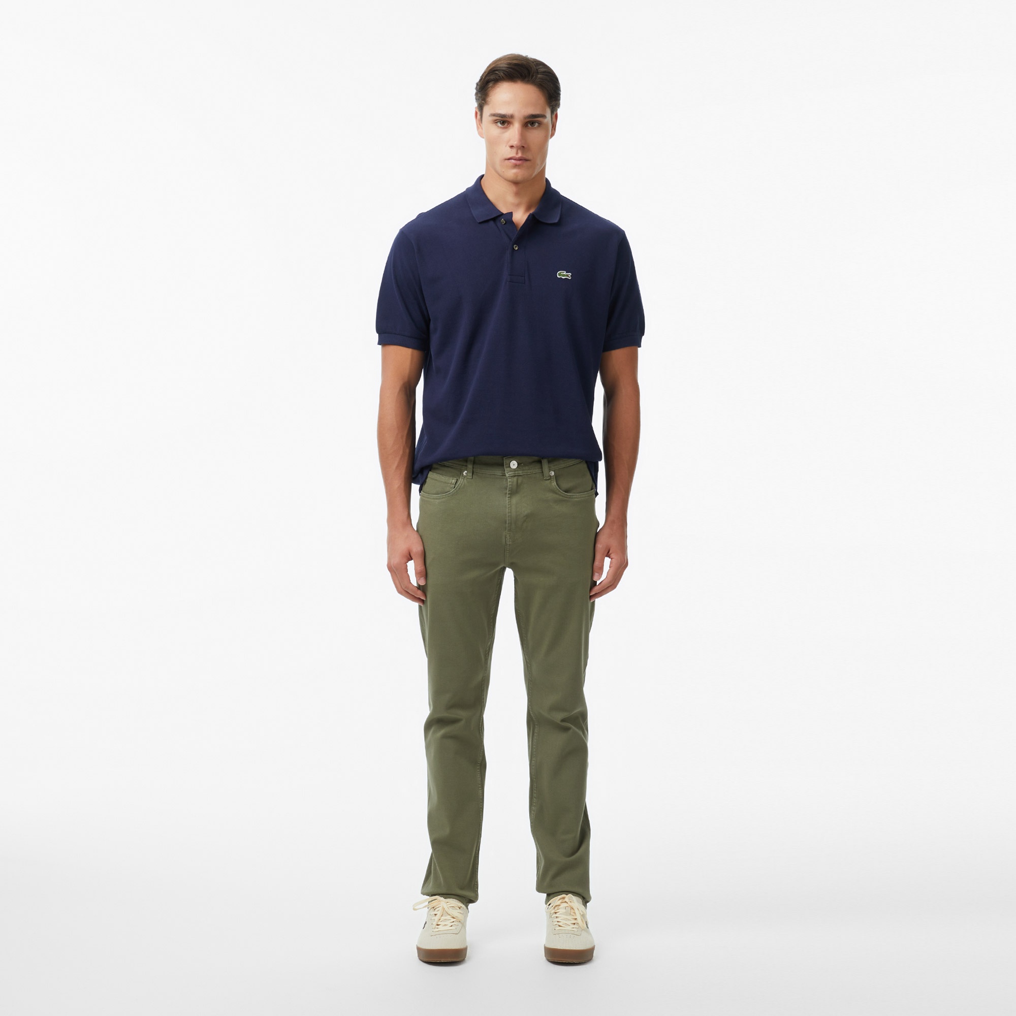 Erkek Slim Fit Haki Jean Pantolon