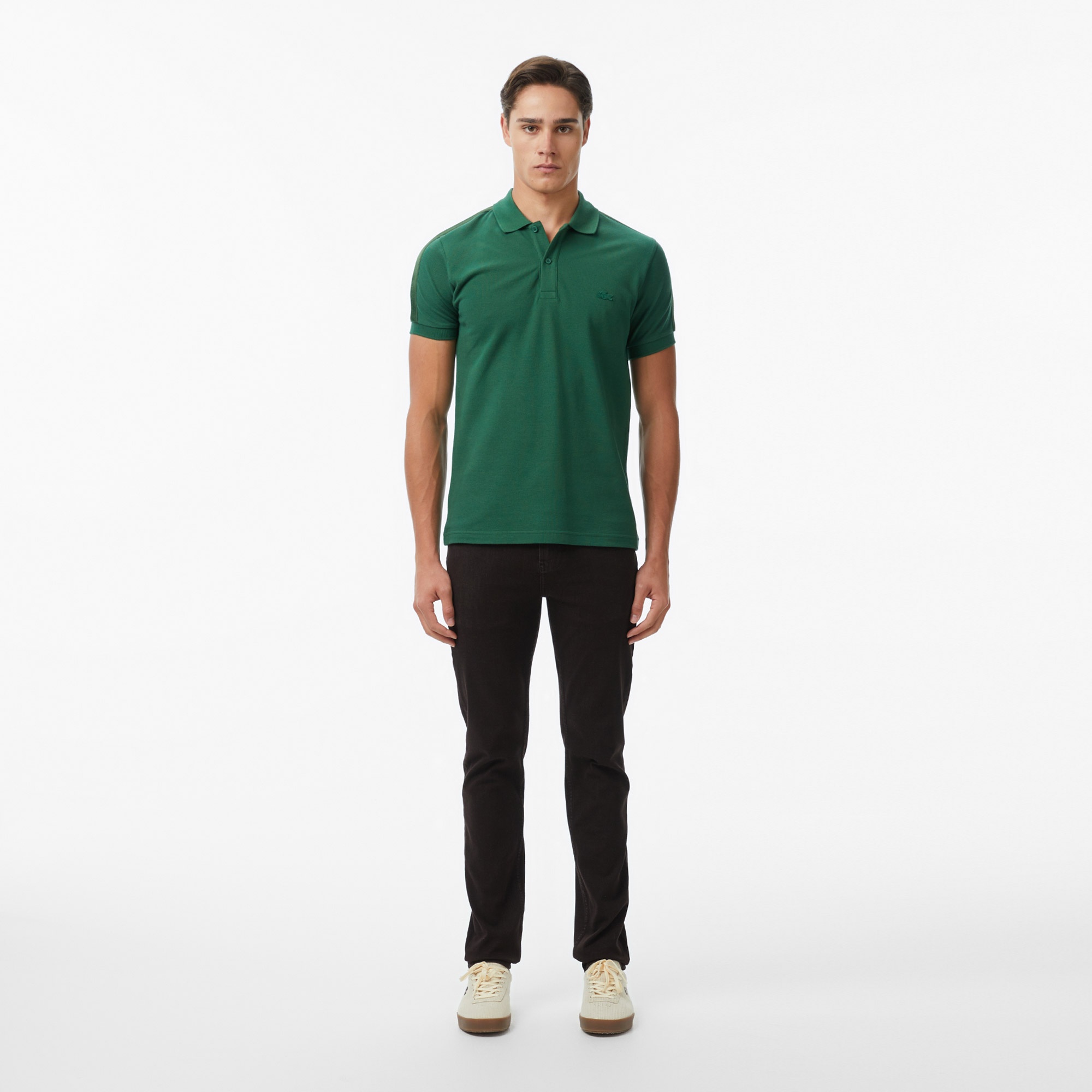 Erkek Regular Fit Koyu Yeşil Polo